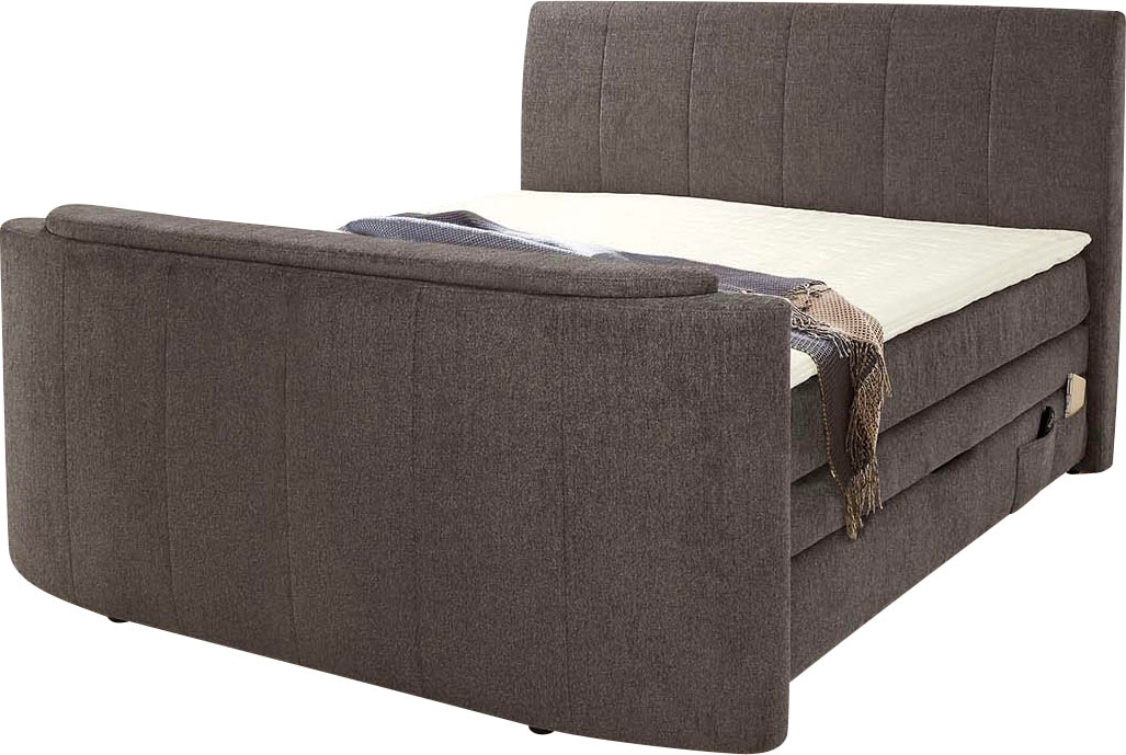 Jockenhöfer Gruppe Boxspringbett »Bel Air«, mit versenkbarem TV-Lift (für bis zu 40 Zoll), Fernbedienung und Bettkasten/Stauraum