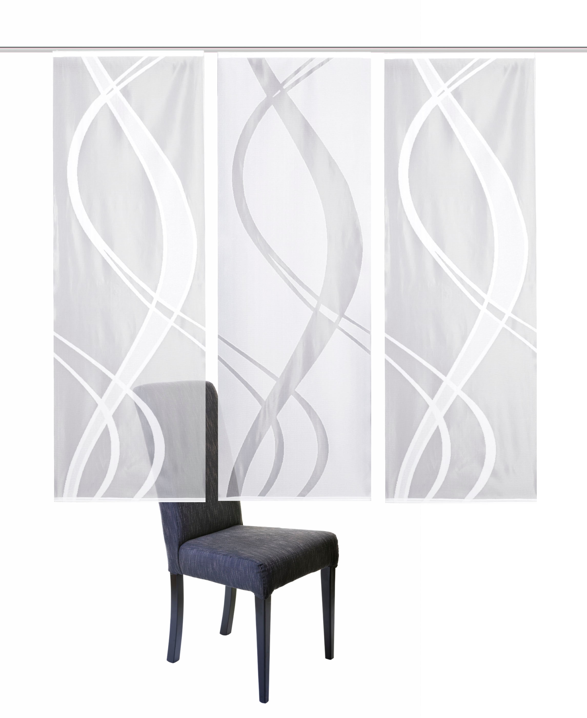 HOME WOHNIDEEN Schiebegardine »TIBASO« Paneelwagen 3 Stk. tlg. halbtranspar günstig online kaufen