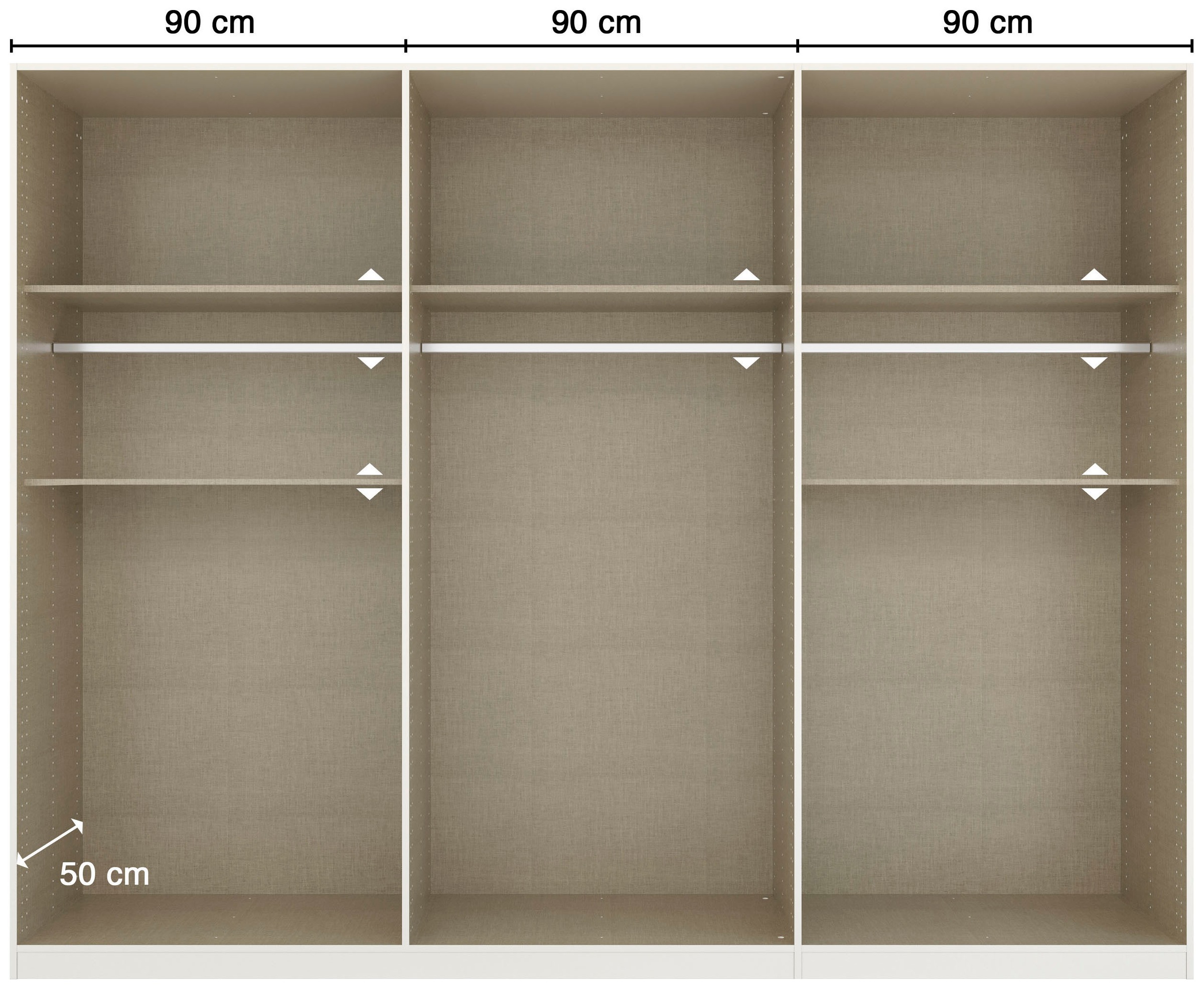 rauch Drehtürenschrank »Kleiderschrank Schrank Garderobe Wäscheschrank TICAO«, (Schubladen in der Höhe variabel positionierbar), mit 2 geräumigen Schubladen, viel Stauraum MADE IN GERMANY