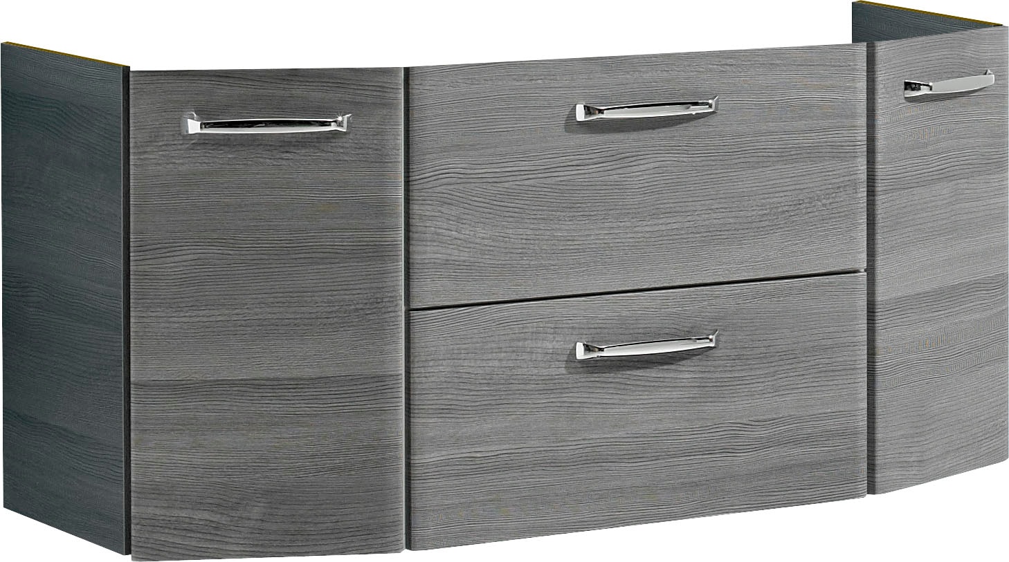 Saphir Badmöbel-Set »Quickset 4-teilig, Mineralmarmor-Waschtisch und LED-Spiegelschrank«, (5 St.), Unterschrank, Hängeschrank, inkl. Türdämpfer, 7 Türen, 1 Klappe