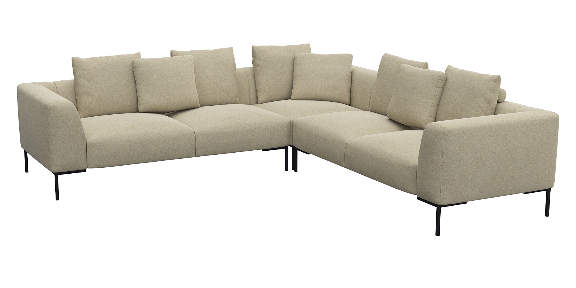 FLEXLUX Ecksofa »Sava, gleichschenklig, bequem mit hohem Sitzkomfort«, Tasc günstig online kaufen