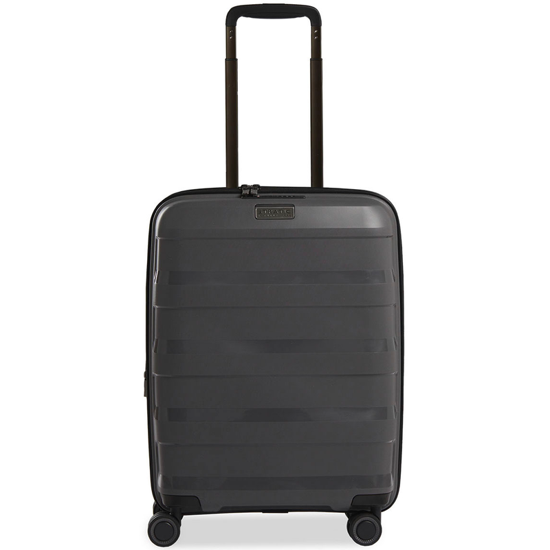 STRATIC Hartschalen-Trolley »Straw + S, dark grey« 36 l 4 Rollen Handgepäck Reisekoffer Reisegepäck TSA-Zahlenschloss dark grey