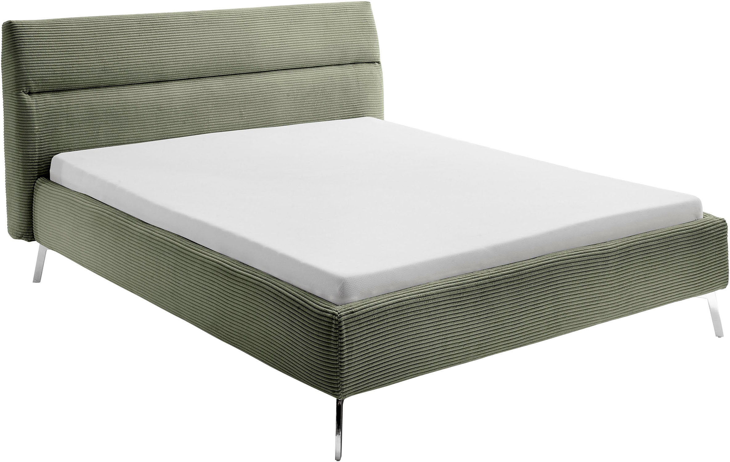 Home affaire Polsterbett »Elvo, weichgepolstertes Kopfteil, wahweise Überlänge, B: 140-200 cm« inkl. 7-fache Einlegetiefenverstellung & saugroboterfreundliche Höhe