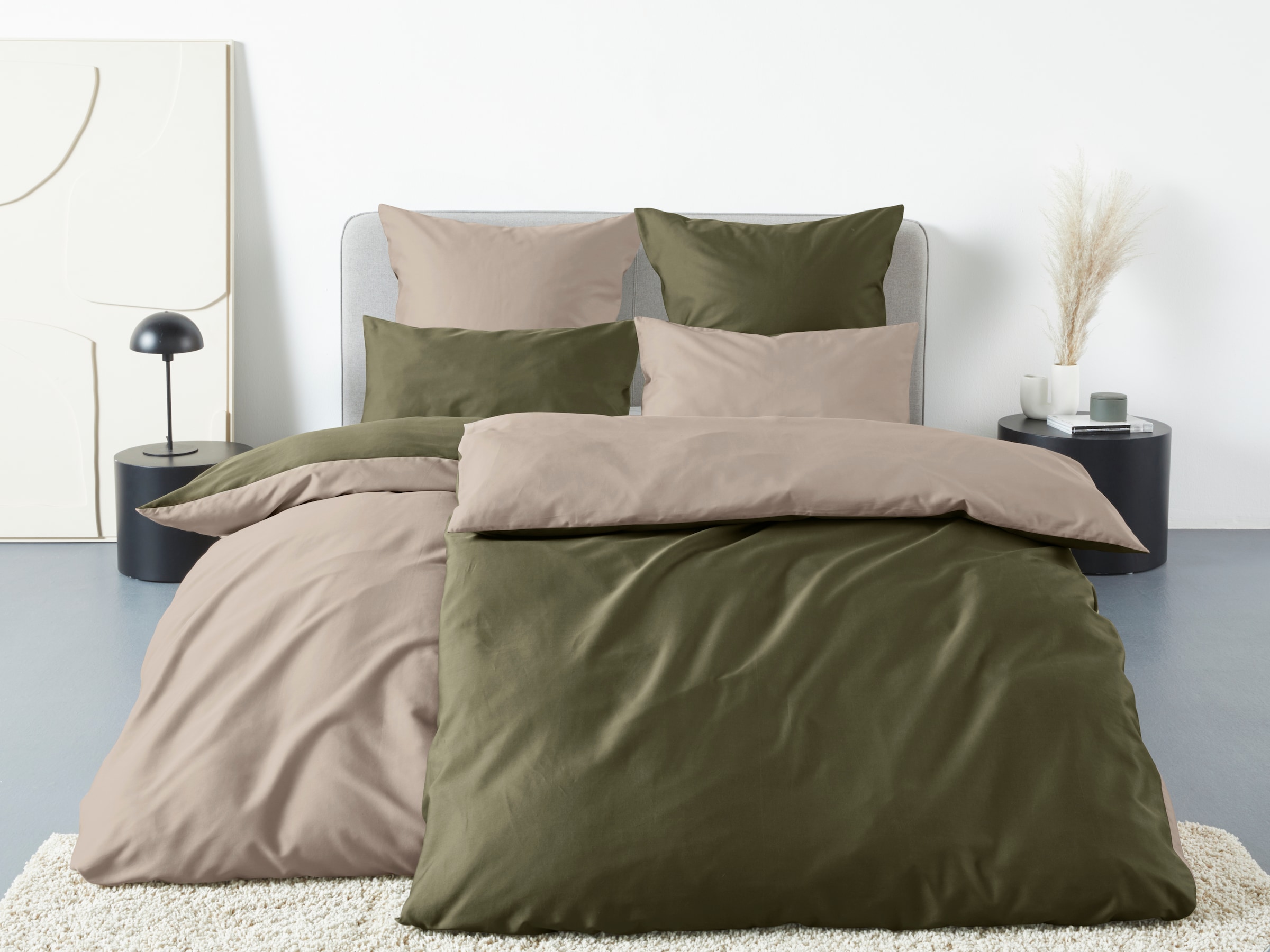 OTTO home Bettwäsche »Mila2« 2 Stk. tlg. Mako-Satin aus 100% Baumwolle, Grö günstig online kaufen