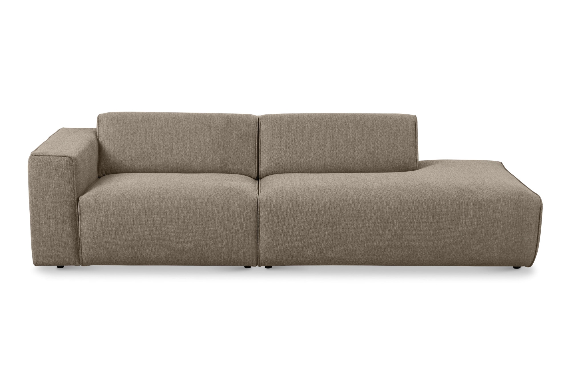 andas 2-Sitzer »Noord mit Kedernaht, Breite 227 cm«, Cord, Struktur, Webstoff, mit Wellenunterfederung, Massivholzrahmen