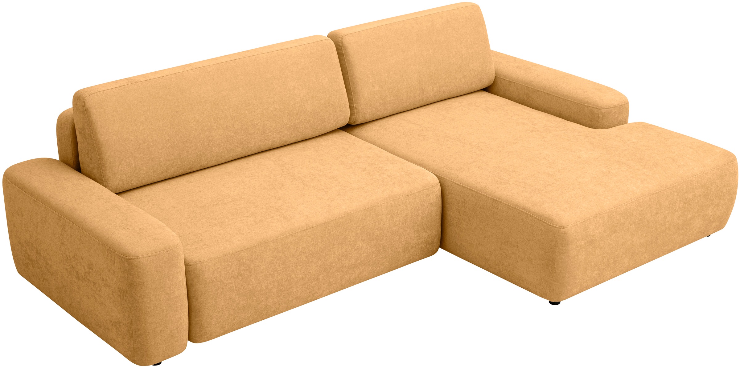 INOSIGN Ecksofa »TORGE (264cm), Schlafsofa in Cord, Samtvelours o Struktur fein, L-Form«, Schlaffunktion, Bettkasten, Liegefläche: 125/210 cm