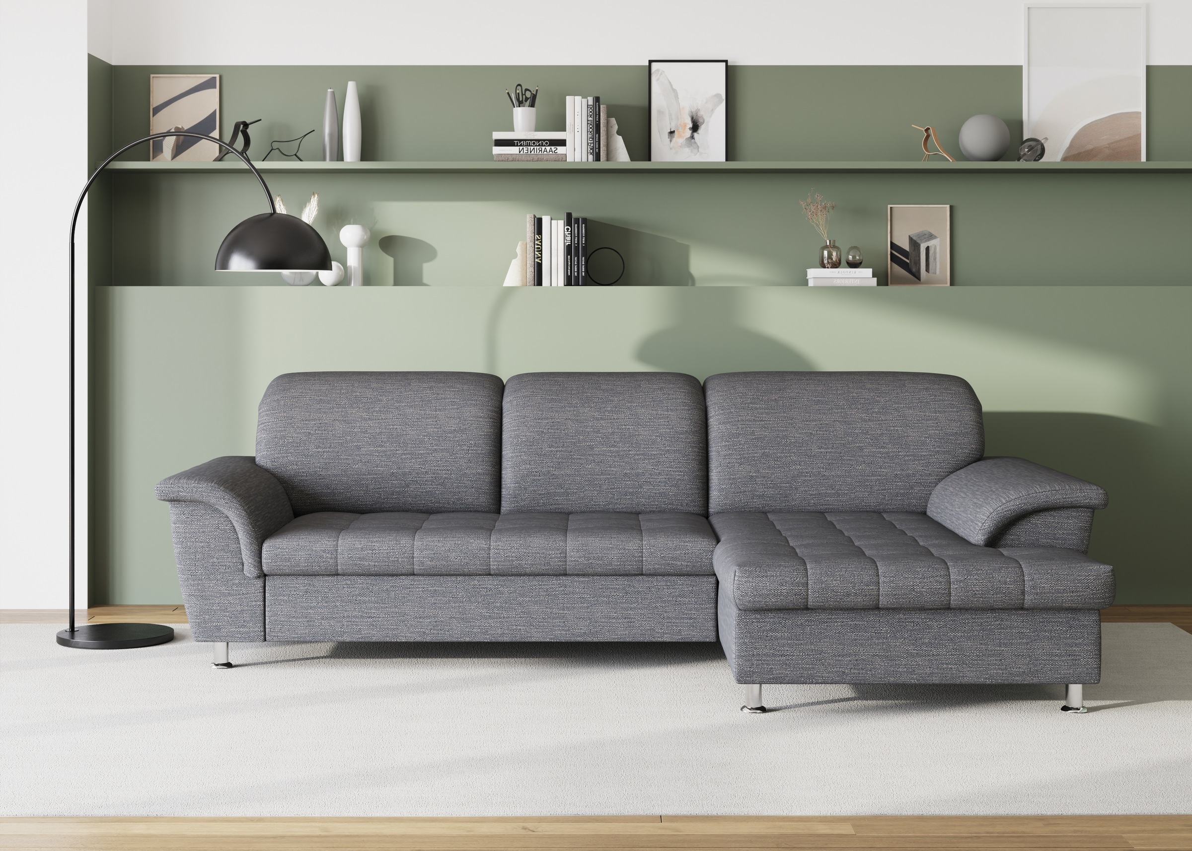 DOMO collection Ecksofa »Franzi Steppung im Sitzbereich B7T/H: 278/162/80 c günstig online kaufen
