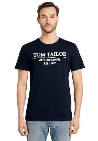 TOM TAILOR Rundhalsshirt, mit großem Logofrontprint kaufen