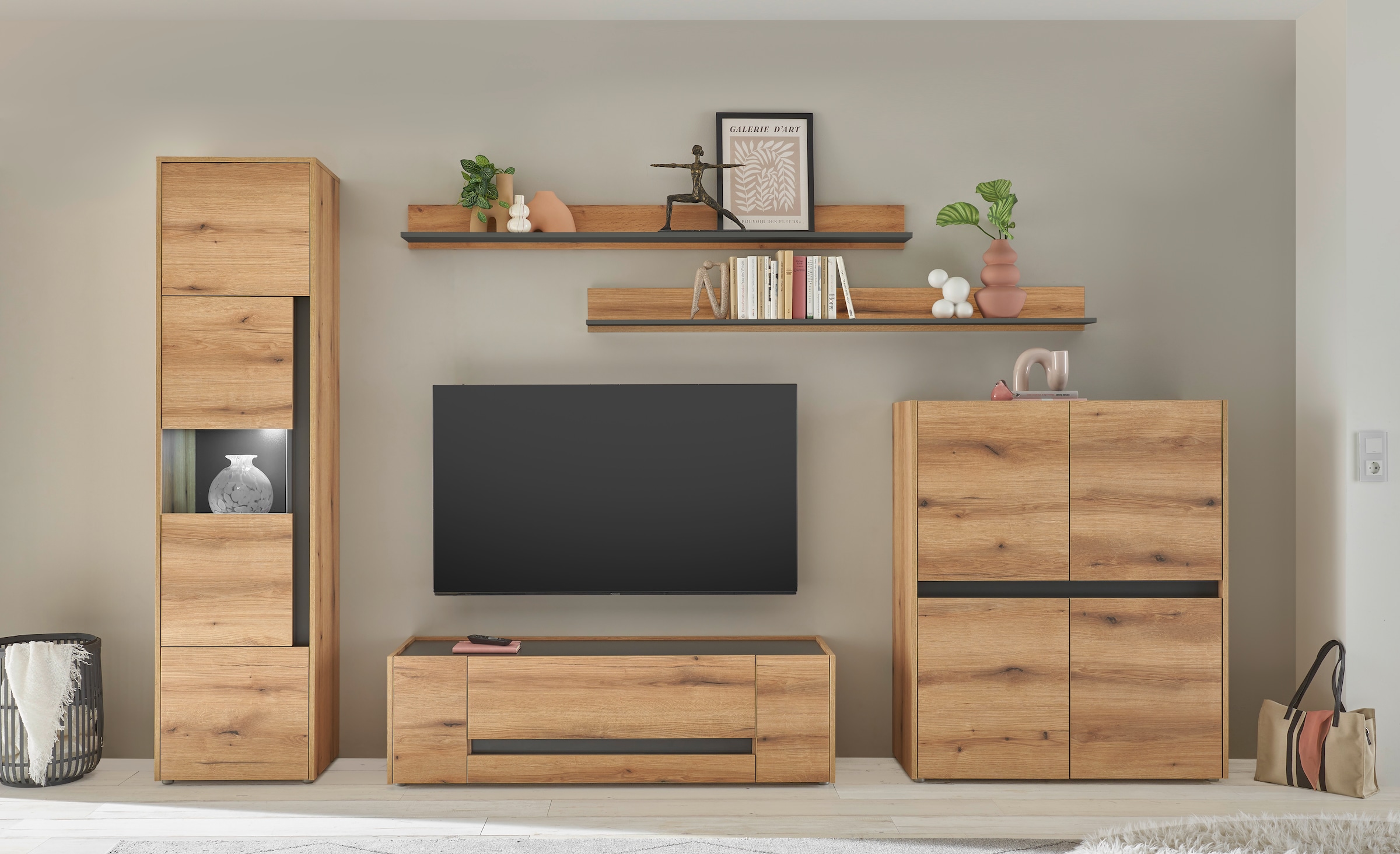 Home affaire Wohnwand »City/Giron« Set, 5 Stk. tlg.