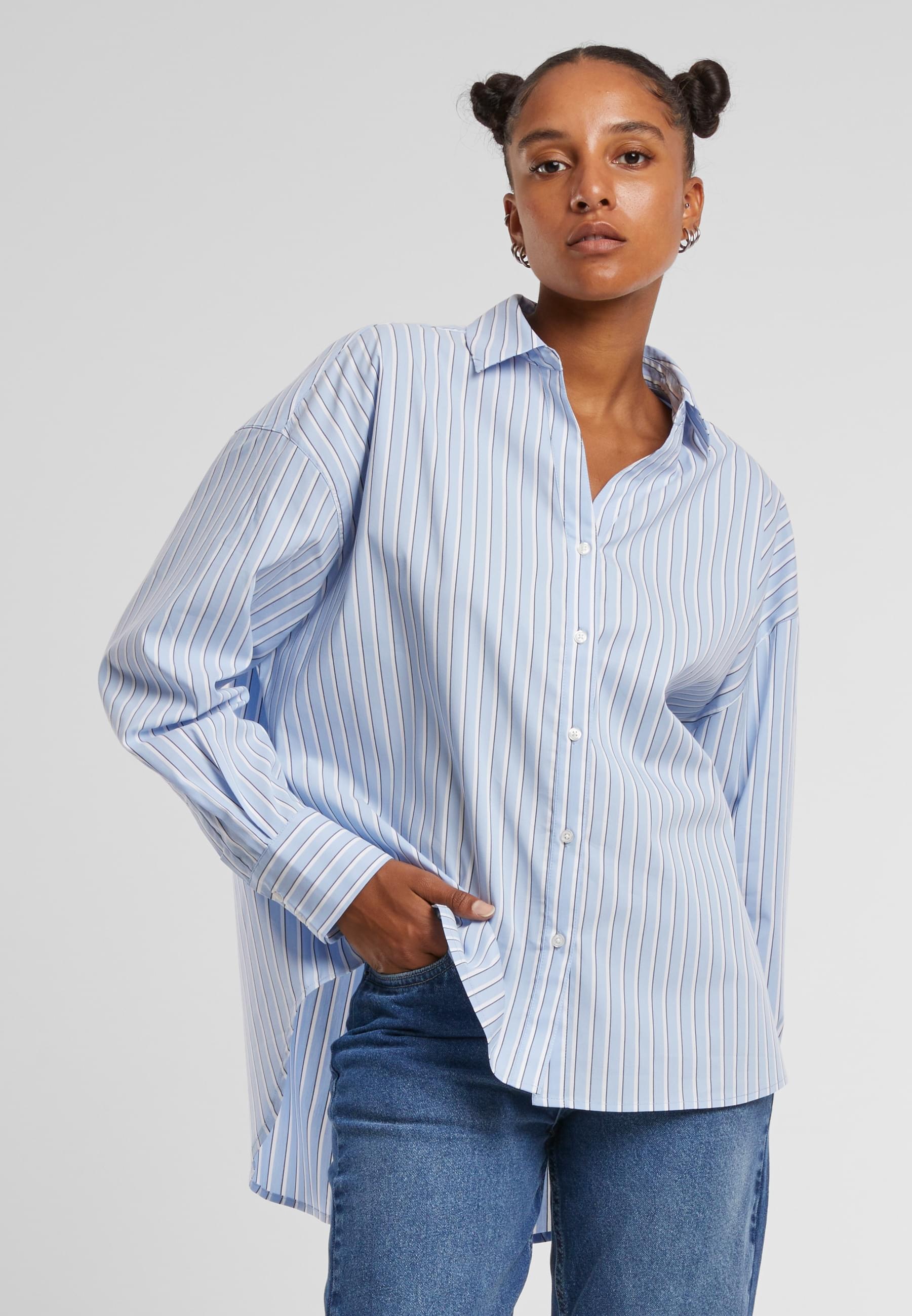 URBAN CLASSICS Klassische Bluse »Urban Classics Ladies Oversized Striped Blouse«