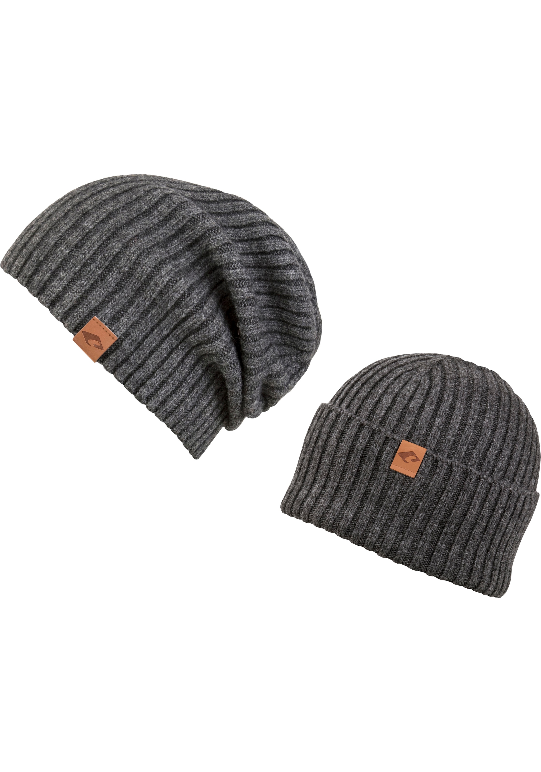 CHILLOUTS Beanie »Justin Hat« mit -Logo am Saum dark grey