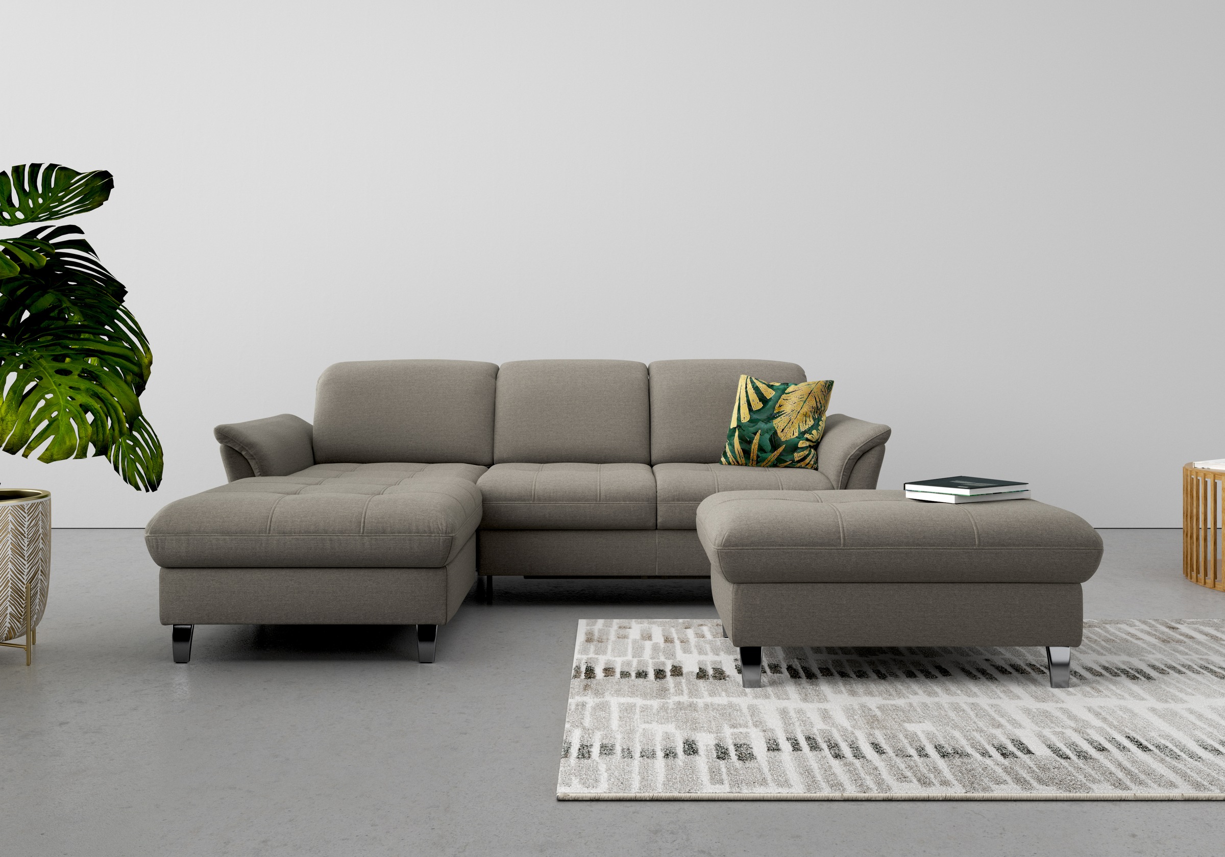 sit&more Ecksofa »Maggiore L-Form«, wahlweise mit Kopfteilverstellung, Bettfunktion und Bettkasten
