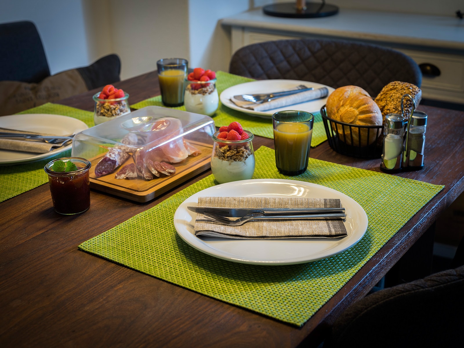 APS Platzset »Schmalband« mit umgenähten Rand, leicht abwischbar, 45x33 cm