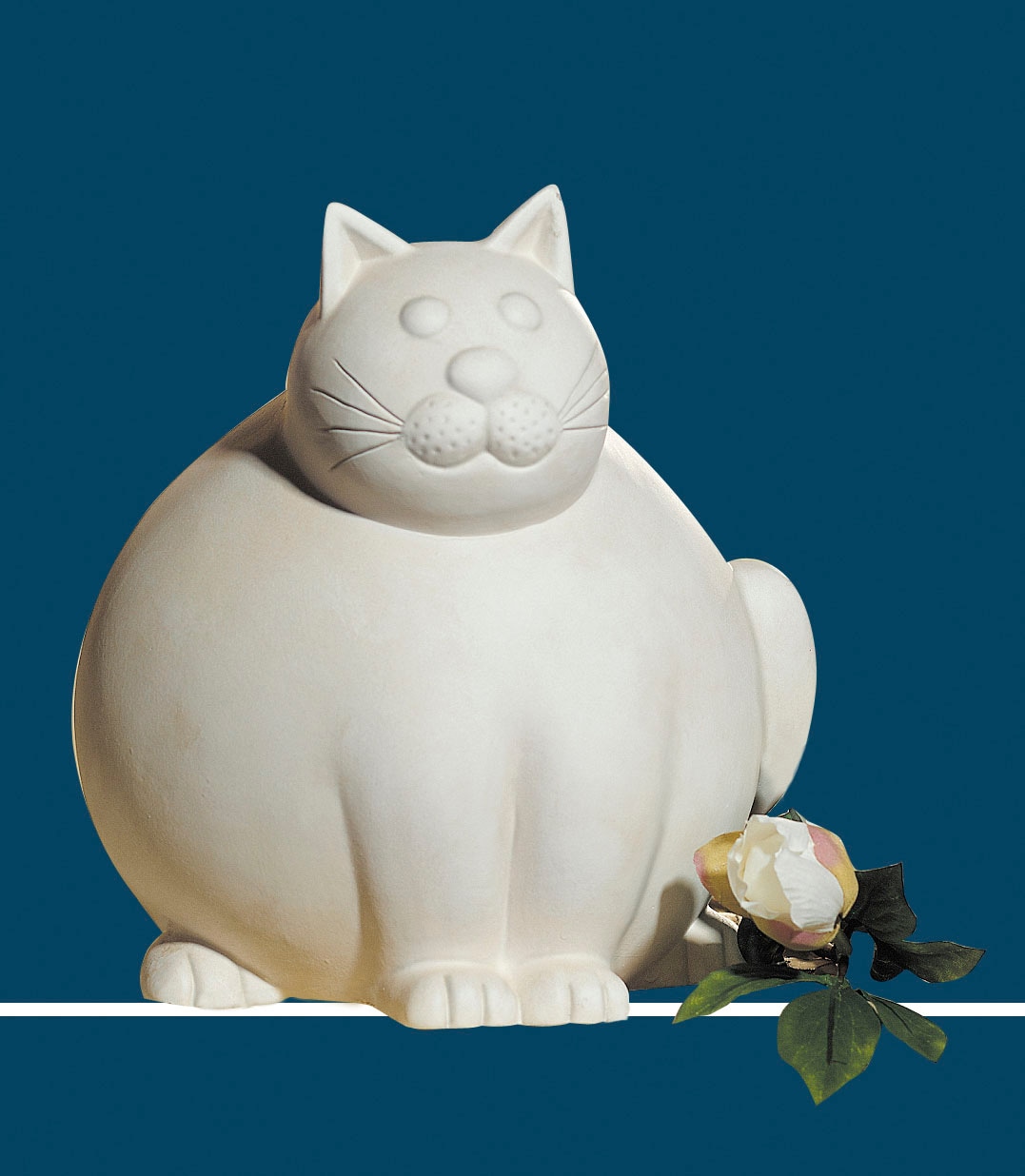 (1 Dekoobjekt, Wohnzimmer »Katze Raten auf 30 Dekofigur Tierfigur, St.), Höhe creme-weiß«, cm, aus GILDE Molli, Keramik, kaufen