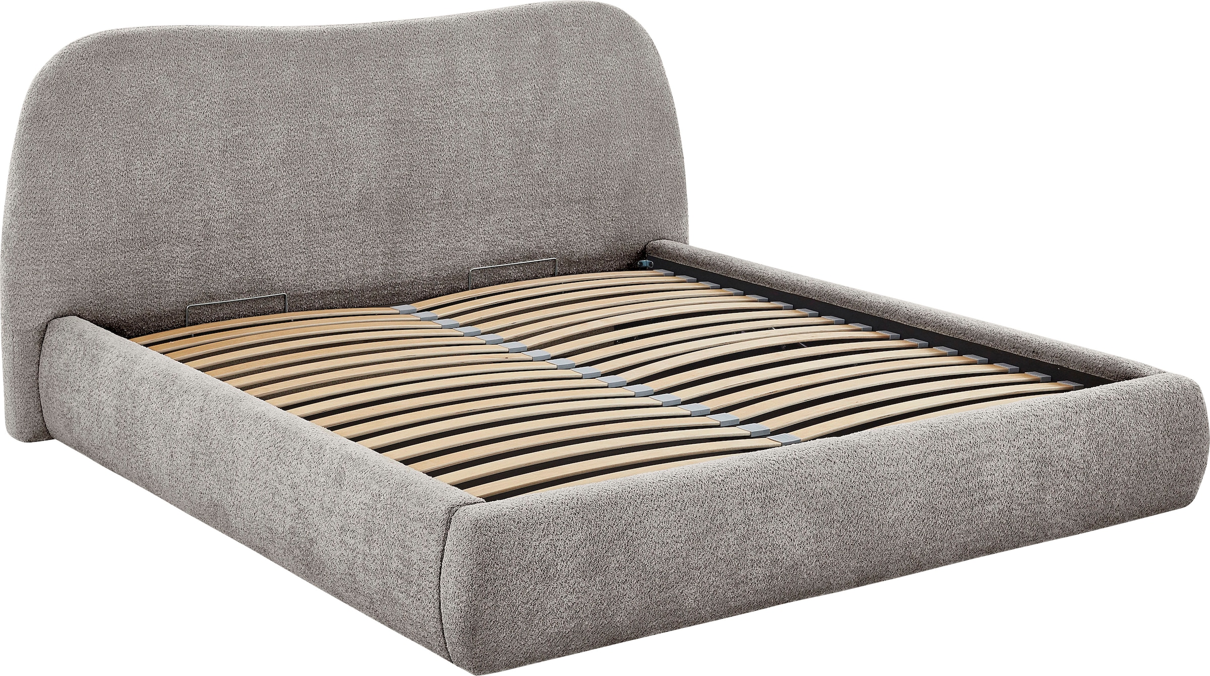 ATLANTIC home collection Polsterbett »Sophie«, mit oder ohne Stauraum, hochwertiger Bouclé-Bezug