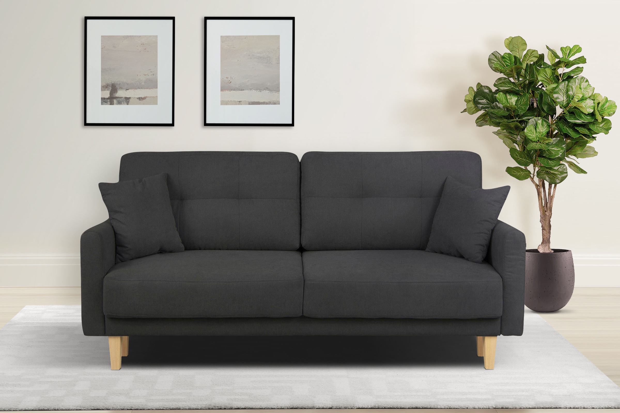 Home affaire 2-Sitzer "TRIPLO mit Wellenunterfederung, Maße B/T/H: 165/100/ günstig online kaufen