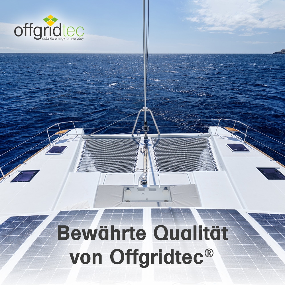 offgridtec Solarmodul »ETFE-AL 100W V2 semi-flexibles 23V Solarpanel«, ETFE-Front