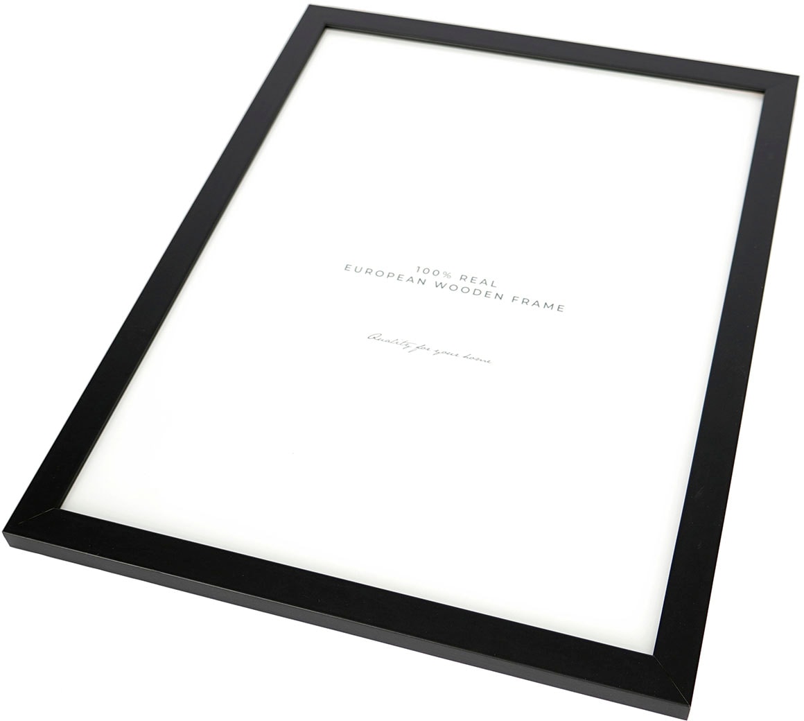 queence Bild »La Personne«, Schriftzüge-Schriftzug-Abstrakt-Gesicht-Figuren, (1 St.), HD Premium Poster-Druck inkl. Holzrahmen