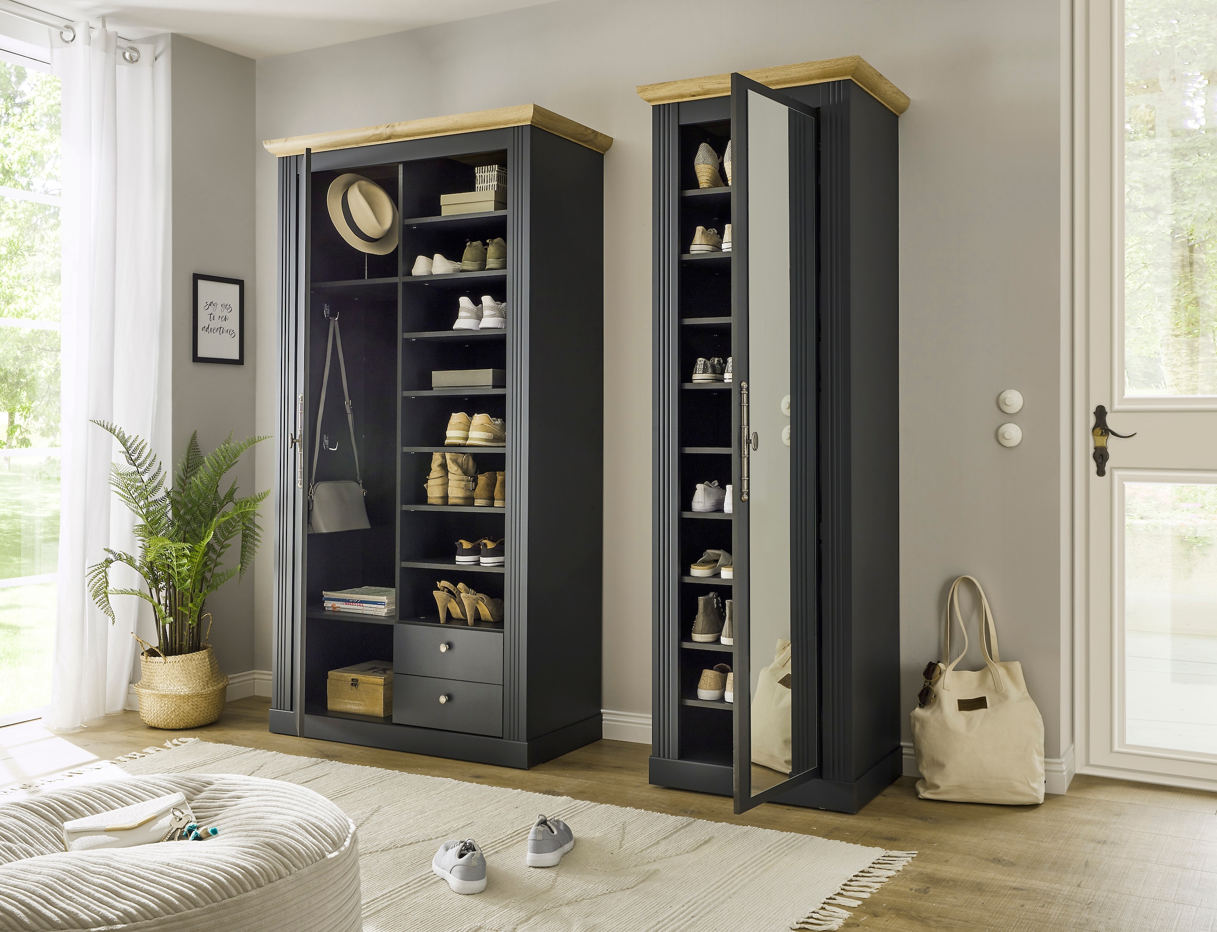 Home affaire Schuhschrank »WESTMINSTER TOPSELLER!«, (Höhe ca. 203 cm), im romantischen Landhausstil