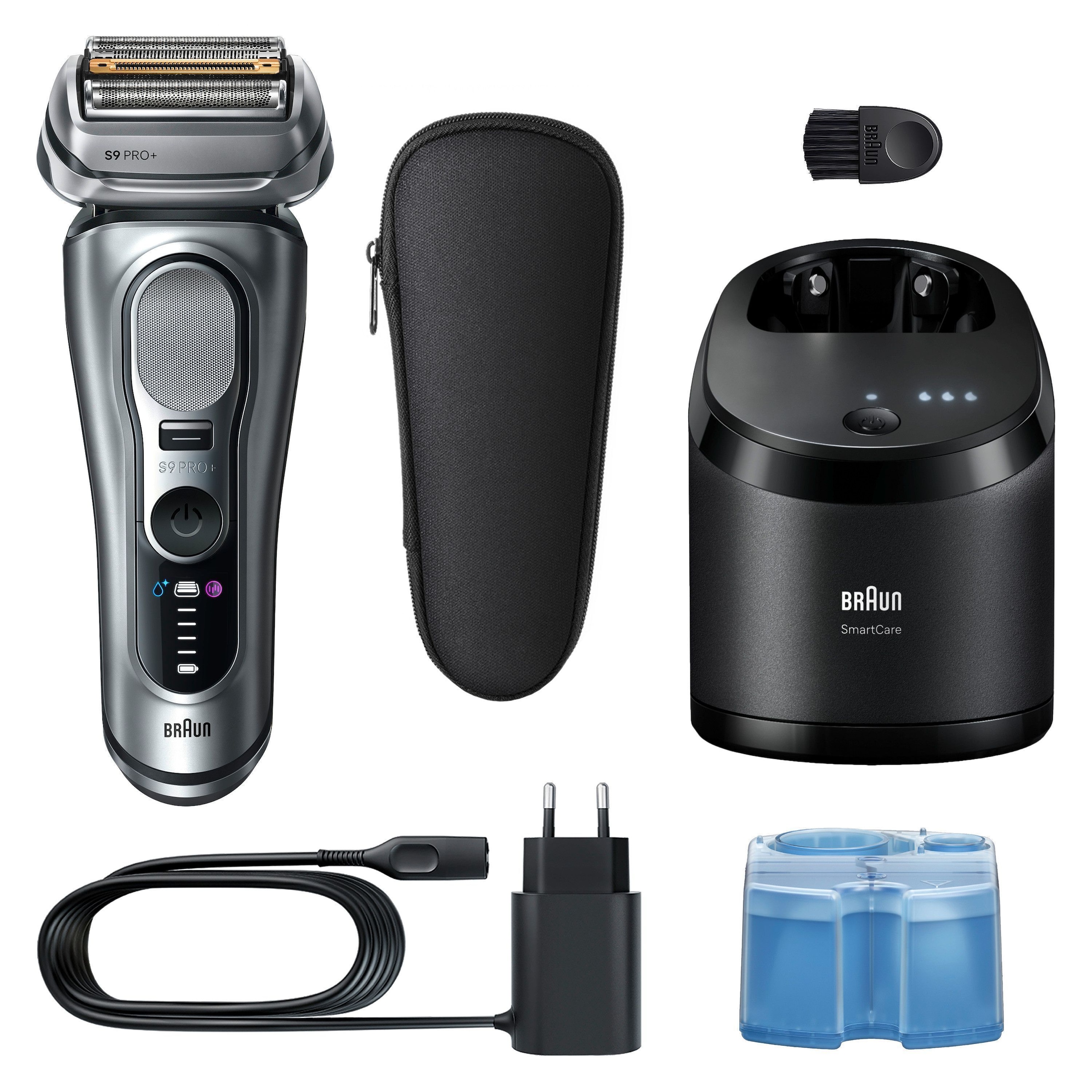 Braun Elektrorasierer »Series 9 9667cc«, Smart Care Center, integrierter Präzisionstrimmer, Pro-SensoAdapt, SmartCare Center, 5+1 ultradünne Präzisionsklingen