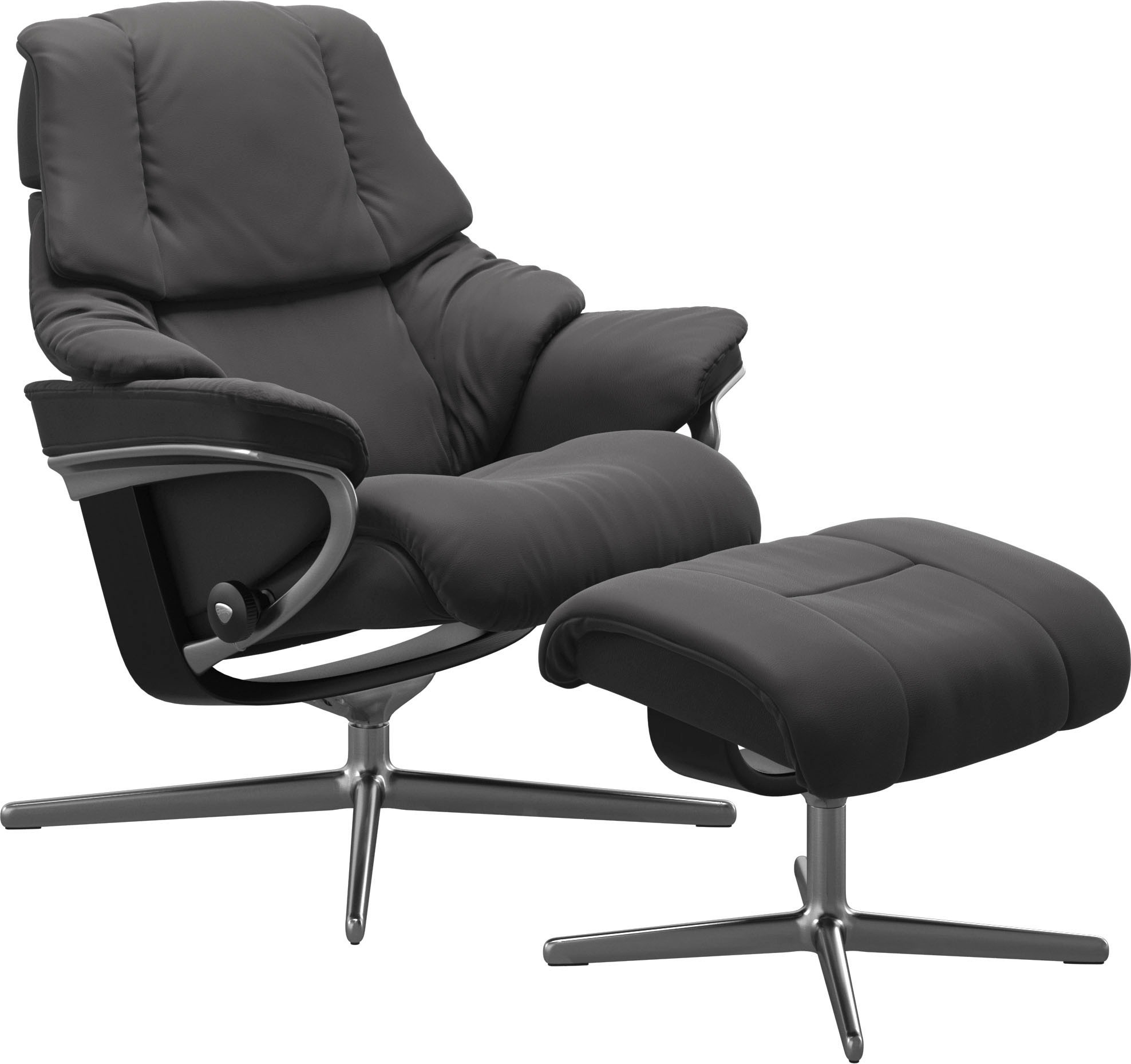 Stressless Fußhocker "Reno" mit Cross Base, Größe S, M & L, Holzakzent Schw günstig online kaufen