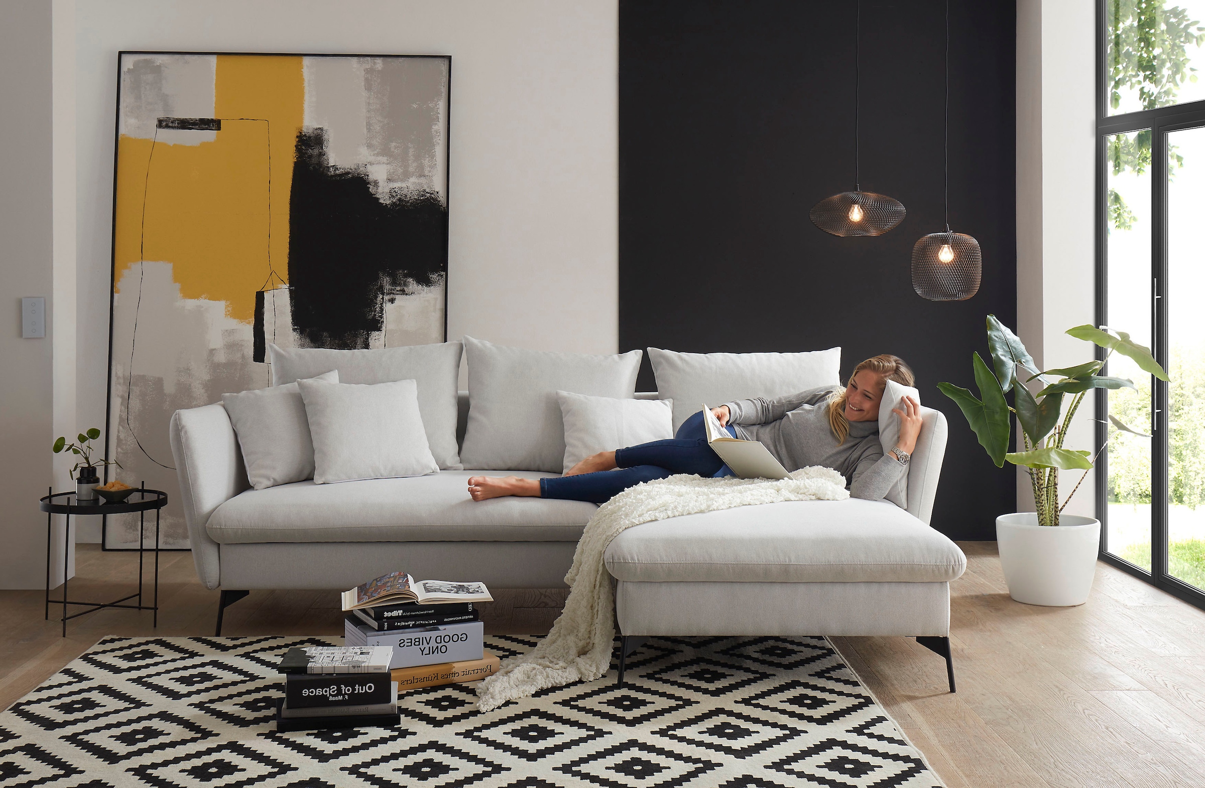 andas Ecksofa »LIVORNO,258 cm, L-Form,«, Schlaffunktion u. Bettkasten (139/ günstig online kaufen