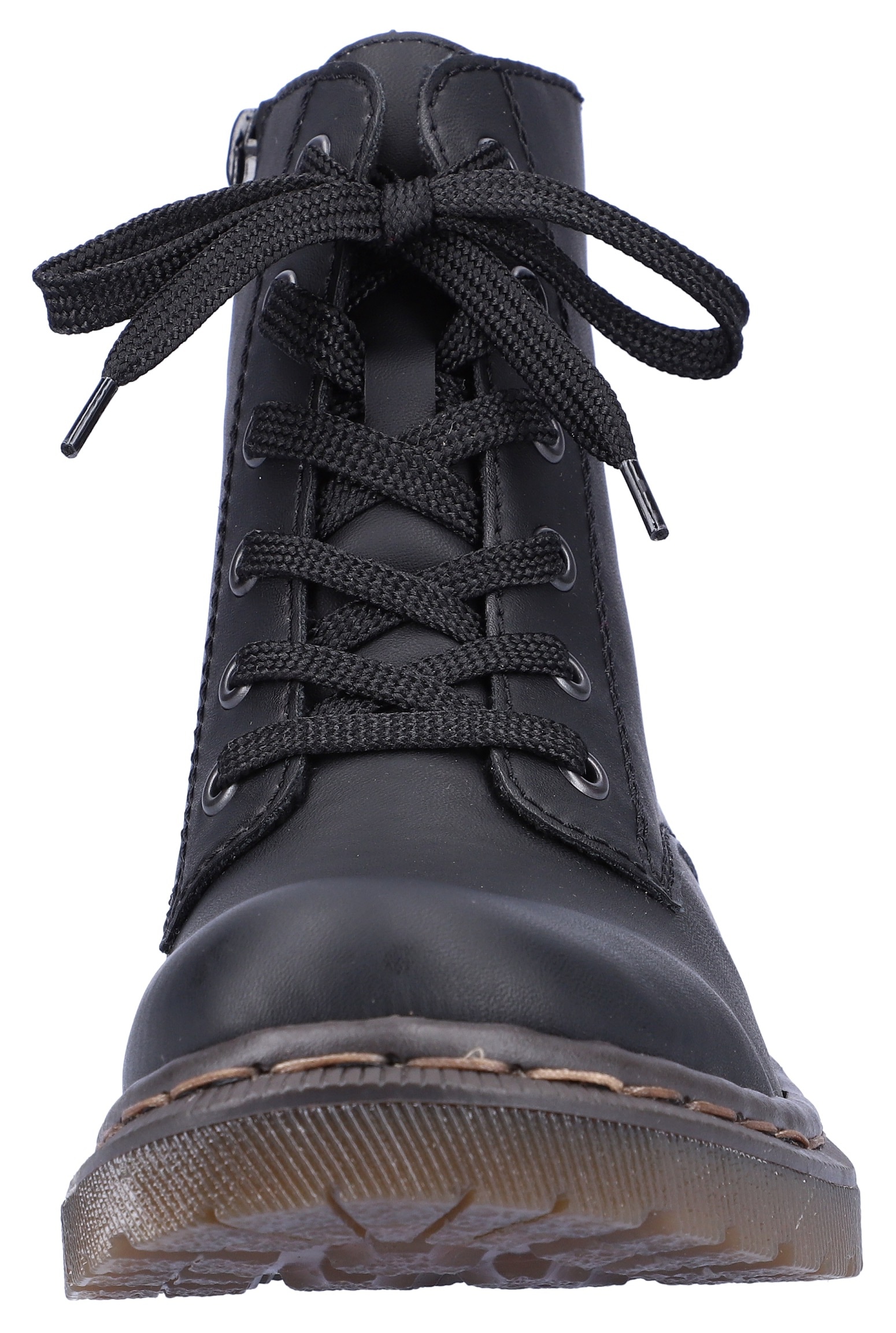 Rieker Schnürboots  , Schnürstiefelette, Blockabsatz, mit Logoprägung