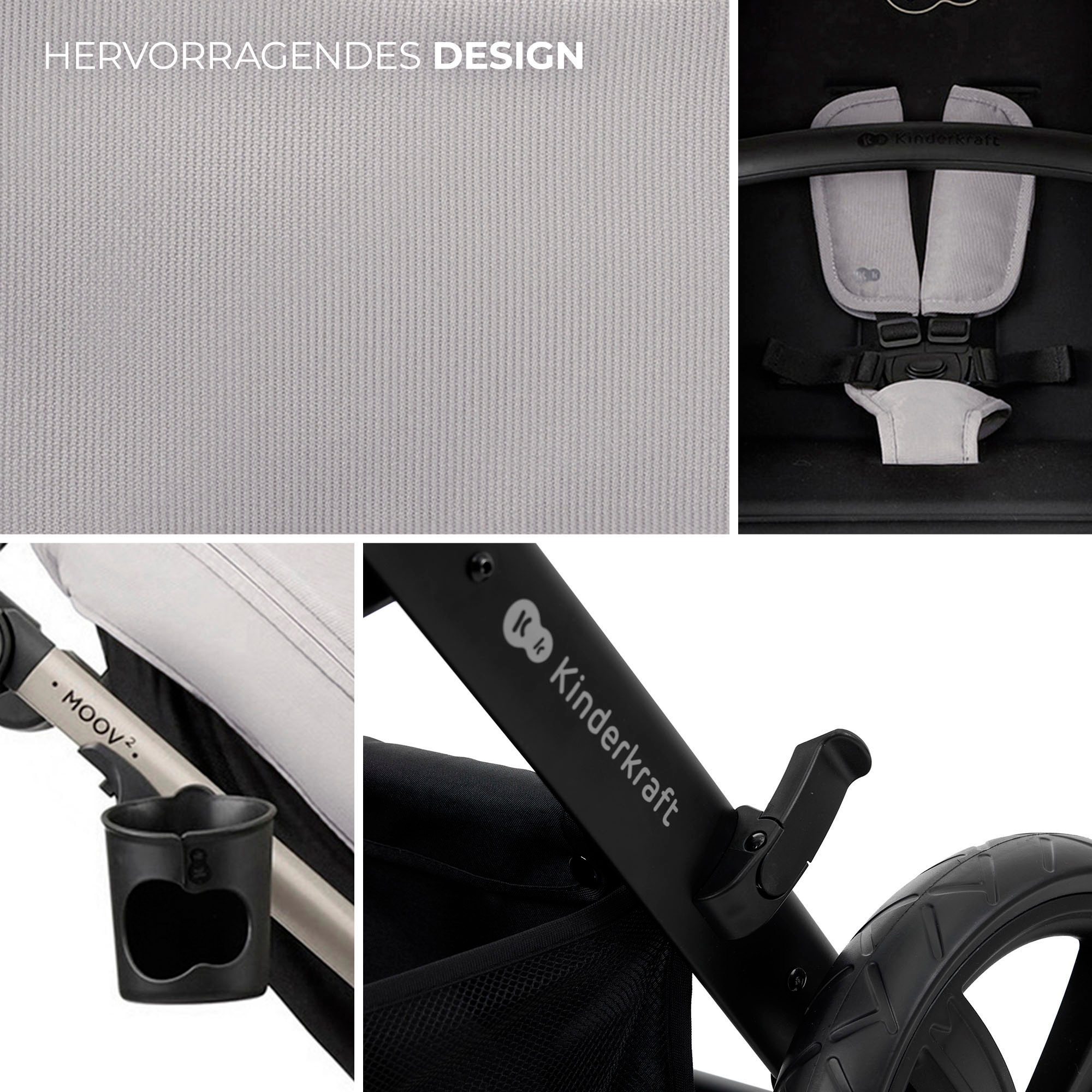 Kinderkraft Kombi-Kinderwagen »MOOV 2 3IN1« 27 kg mit EVA-Rädern