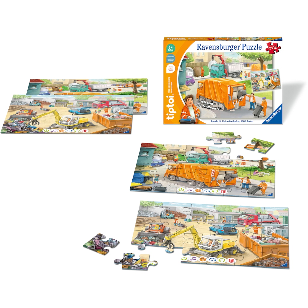 Ravensburger Puzzle »tiptoi® Puzzle für kleine Entdecker: Müllabfuhr«