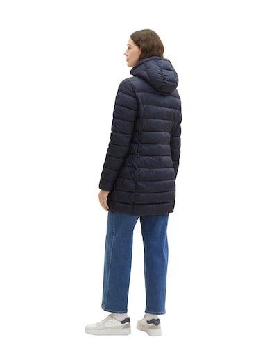TOM TAILOR Denim Steppmantel, mit Reißverschlusstaschen