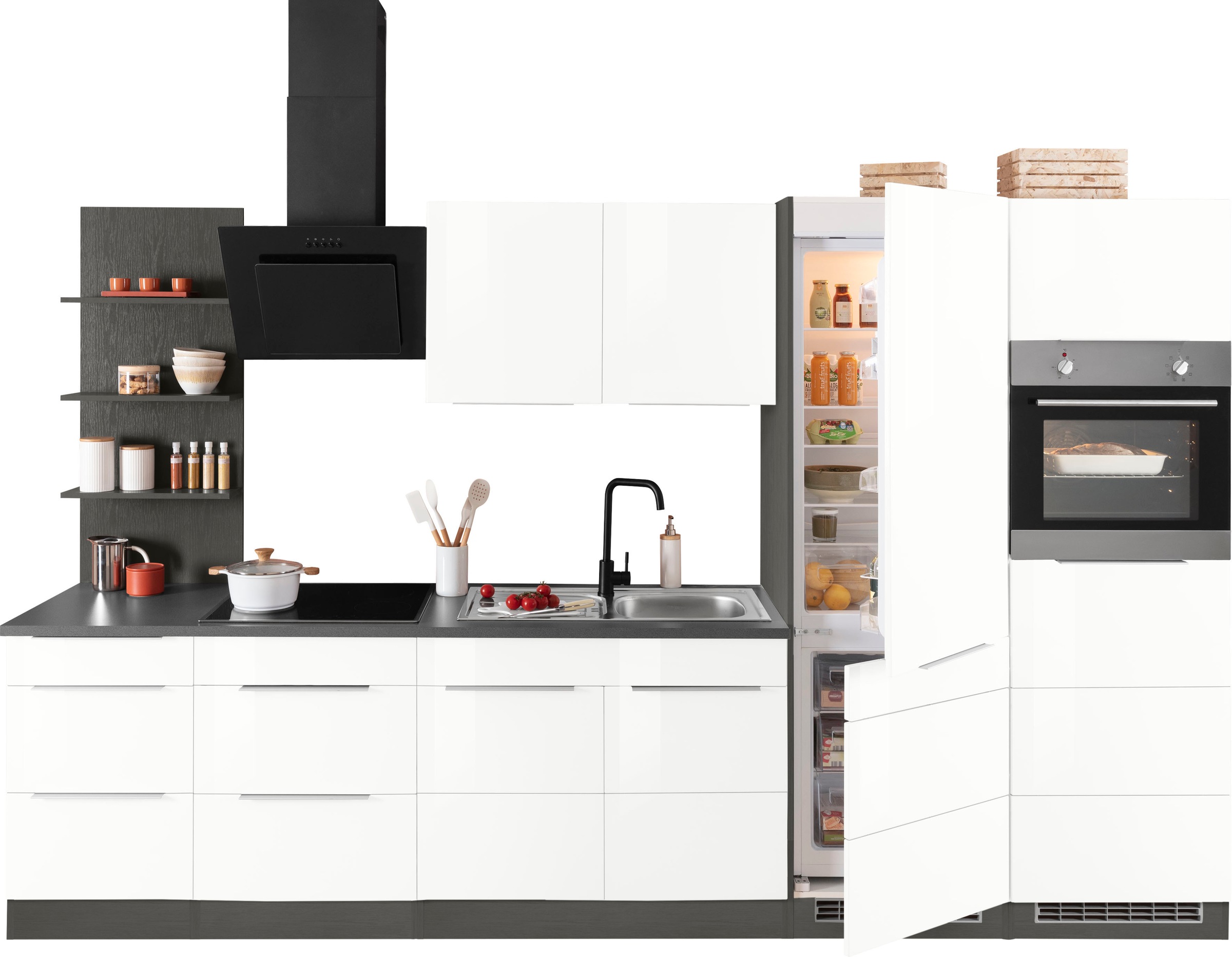 KOCHSTATION Küchenzeile »KS-Brindisi Breite 330 cm«, wahlweise mit E-Geräte günstig online kaufen