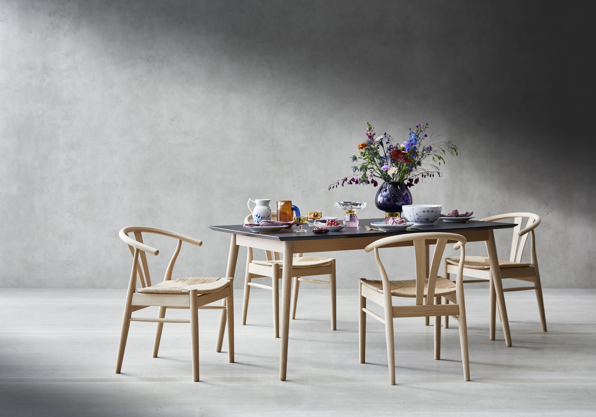 Hammel Furniture Esstisch »Meza Designtisch mit Auszugsfunktion und 2 Einlegeplatten«, (1 St.), rechteckige Tischplatte MDF, Esche Massivholzgestell