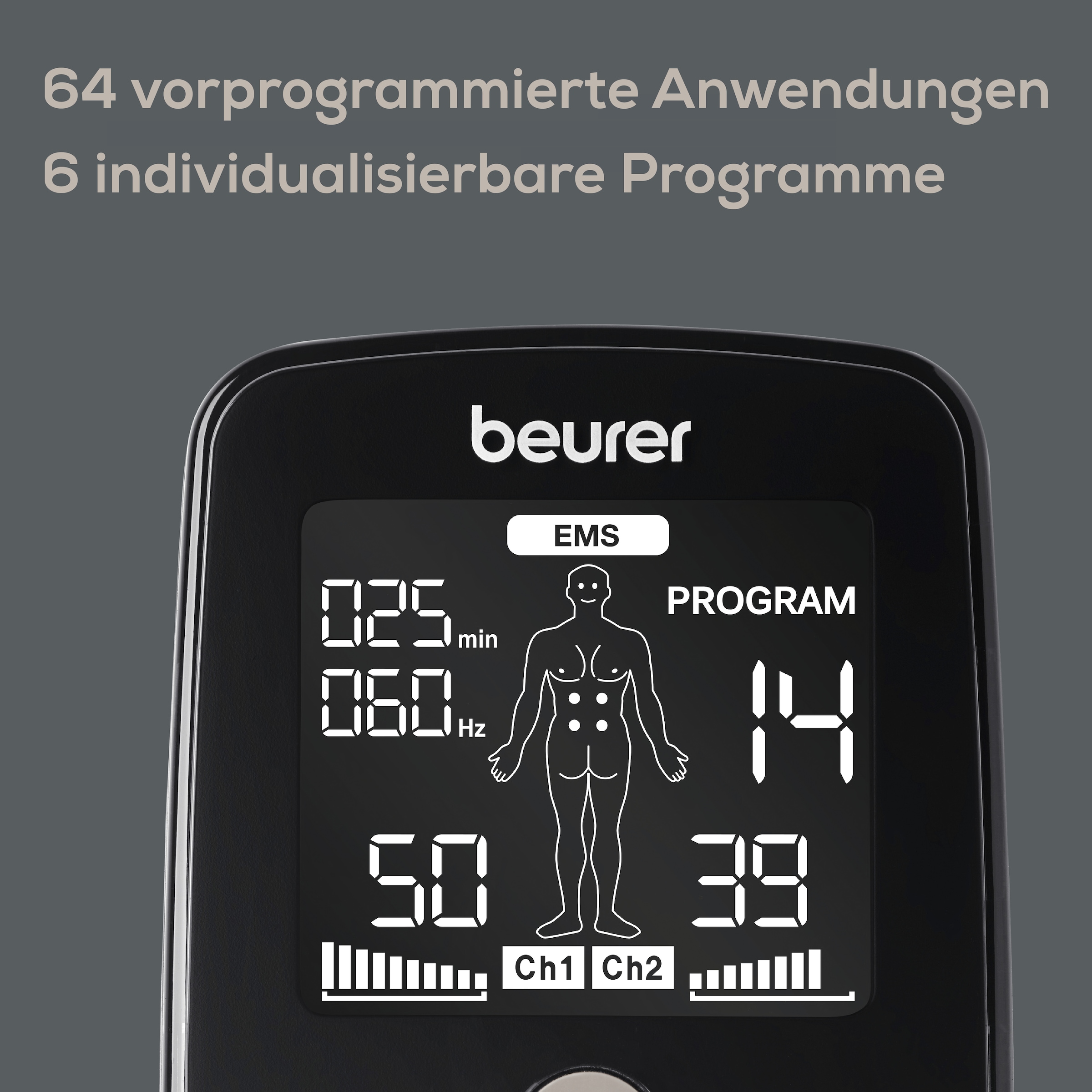 BEURER TENS-EMS-Gerät »Digital EM 1 R Relief+, 3-in-1 Reizstromgerät«, zur Schmerztherapie, Muskelstimulation und Entspannung