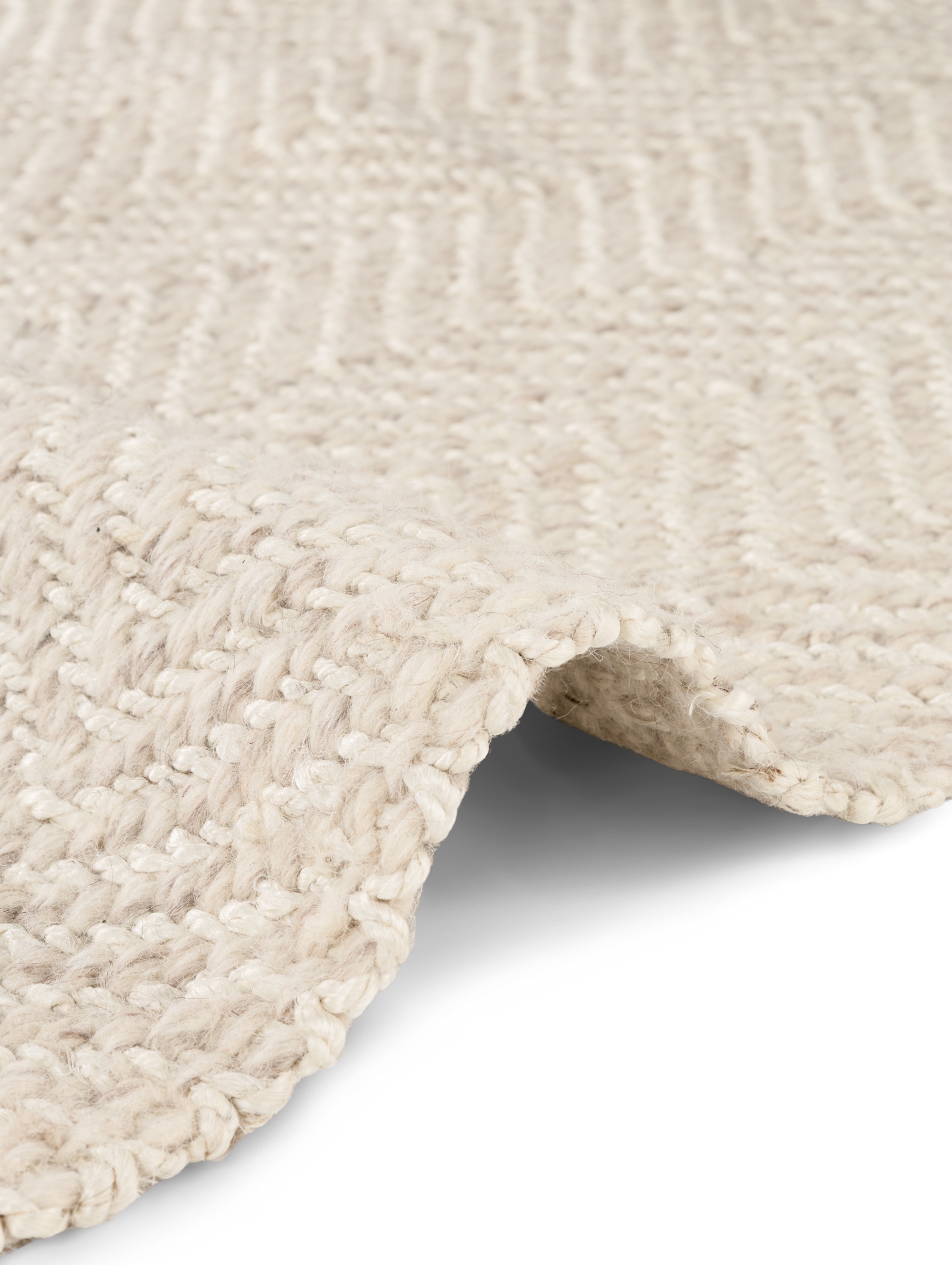 ELLE DECORATION Wollteppich »Majoli«, rechteckig, 10 mm Höhe, Herringbone, Wolle, Jute, Natur, Wohnzimmer, Schlafzimmer, Boho,Skandi