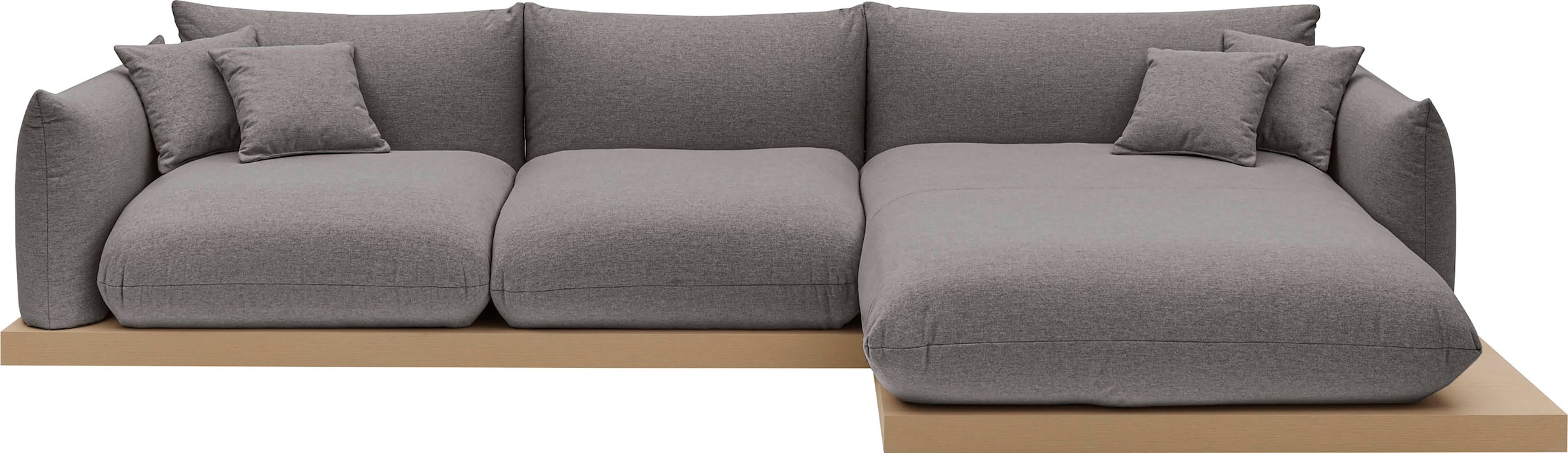 OTTO home Ecksofa »Kalix, Polsterecke mit kräftigem Holz-Plateau, moderne C günstig online kaufen