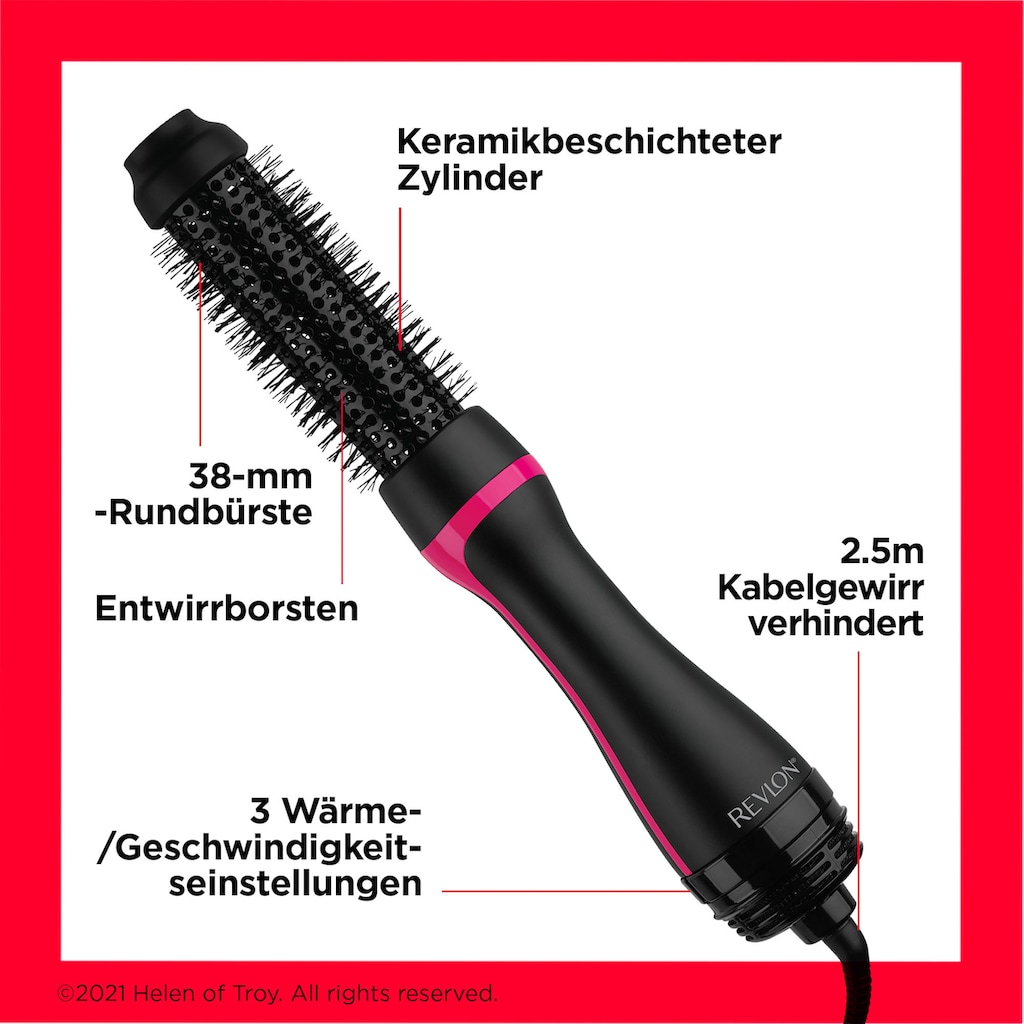 Revlon Warmluftbürste »RVDR5292UKE One-Step-Style-Booster – Rundbürstenföhn und Styler«, 1 Aufsätze}