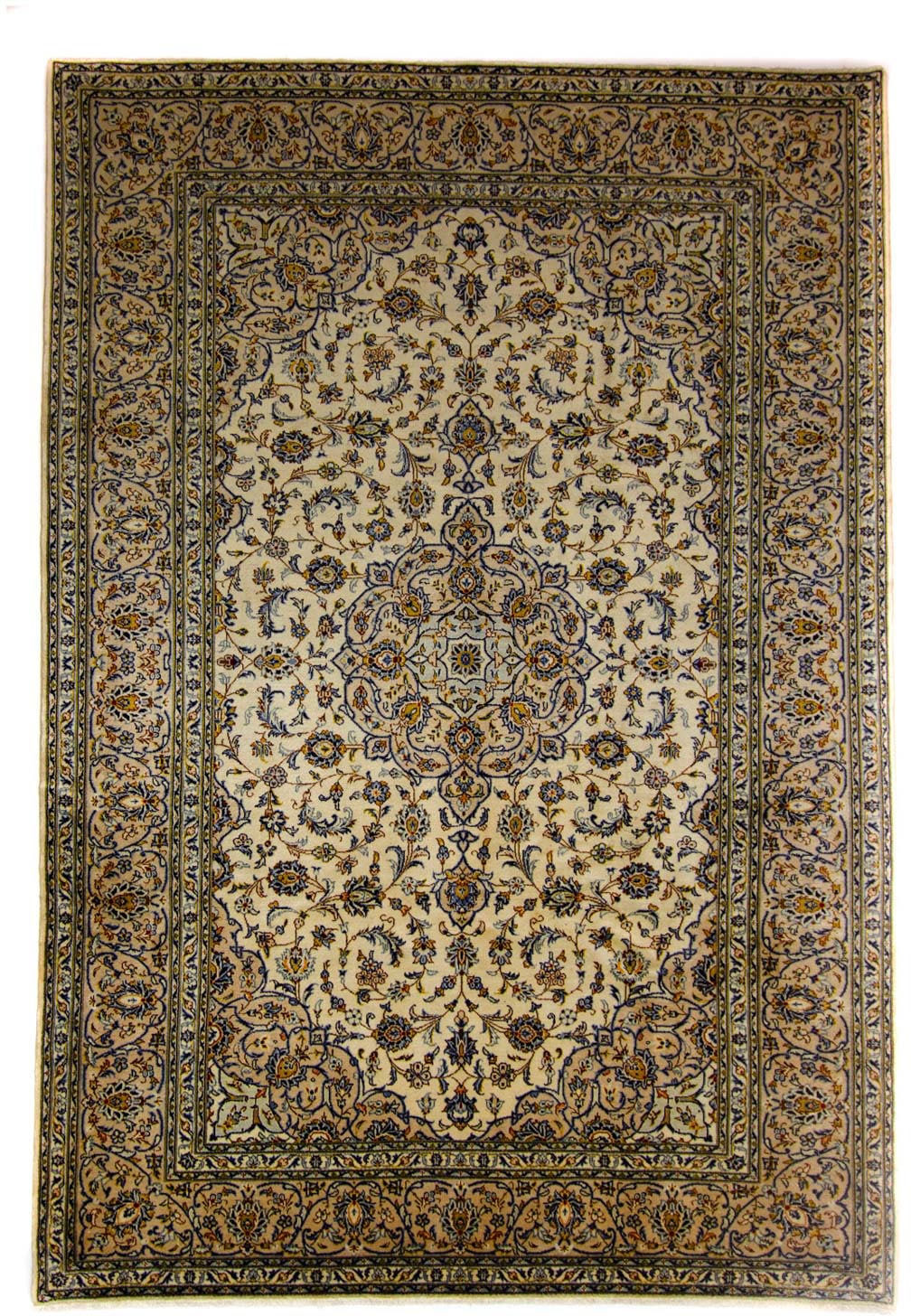 morgenland Wollteppich »Keshan Medaillon Beige chiaro 345 x 245 cm«, rechte günstig online kaufen