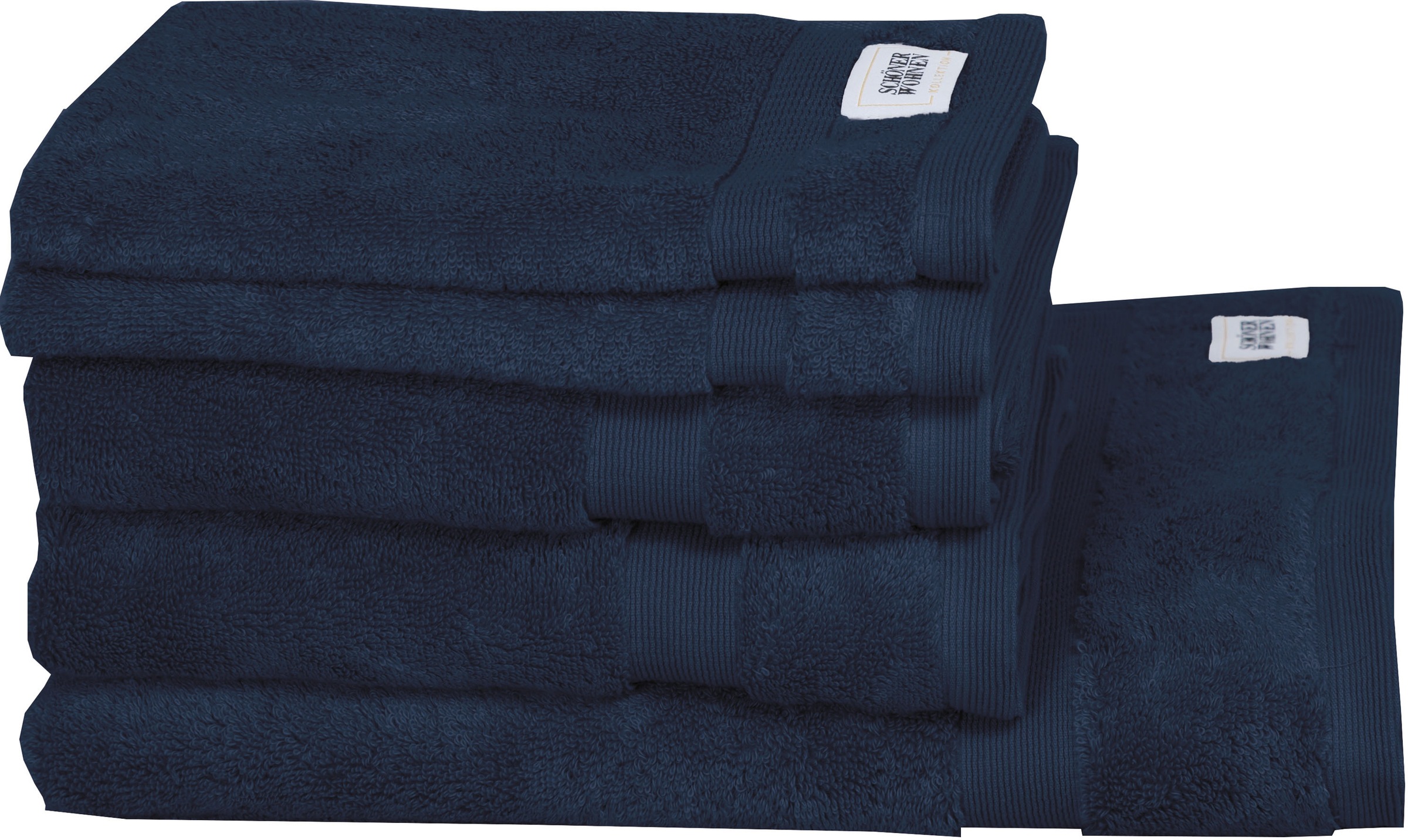SCHÖNER WOHNEN-Kollektion Handtuch Set »Cuddly«, (Set, 5 St., 2 Gästetücher günstig online kaufen