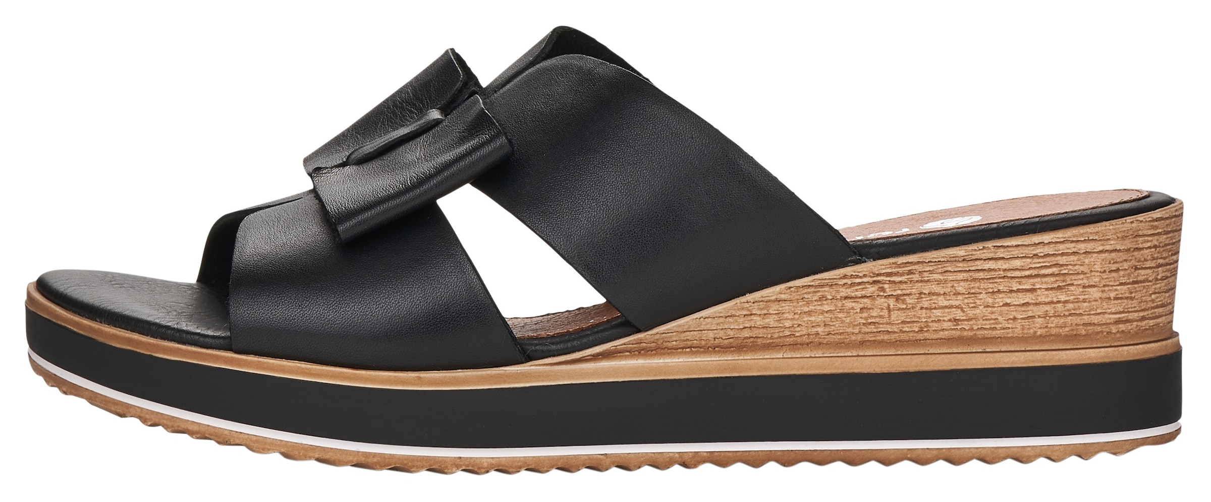 Remonte Pantolette, Keilabsatz, Sommerschuh mit schöner Zierschleife