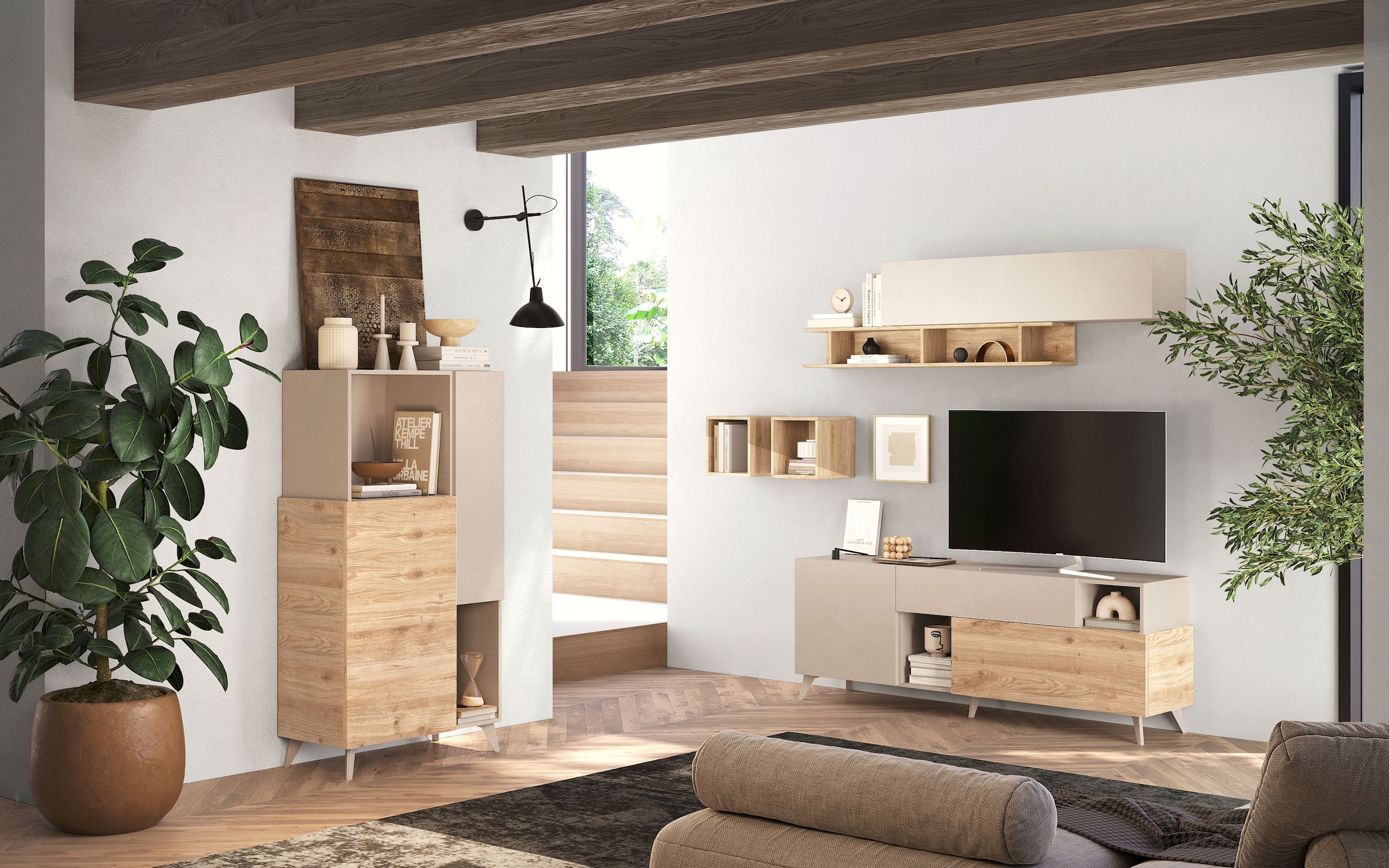 INOSIGN Highboard »Monaco Höhe 154 cm, Kommode mit 2 Türen«, Soft/Self Closing