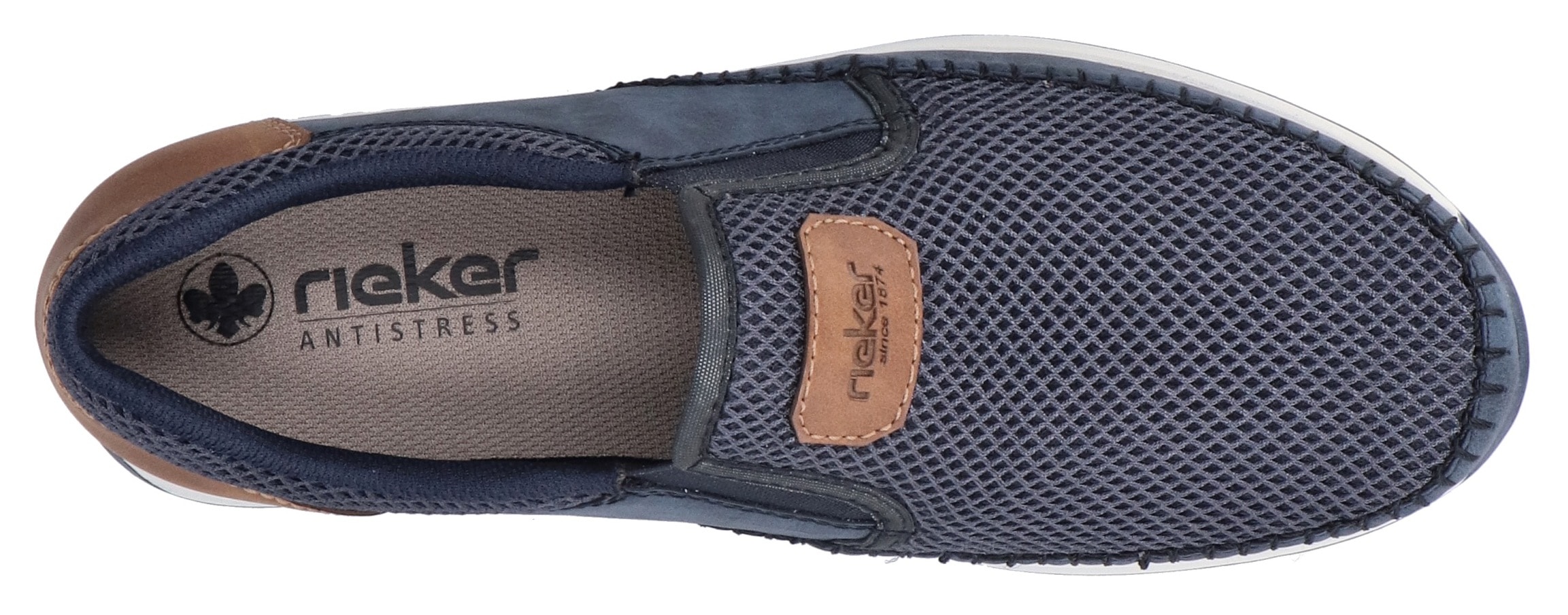 Rieker Slipper  Slip-on Sneaker, Schlupfschuh mit Stretcheinsätze