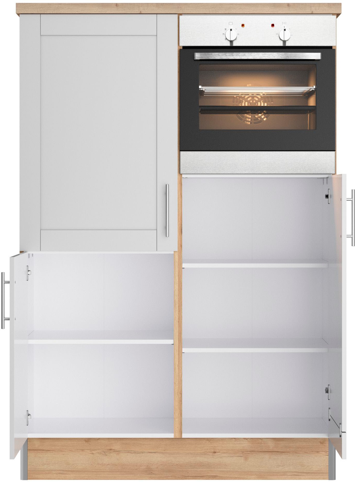 KOCHSTATION Küche »KS-Ahus, Hochschrankmodul«, Breite 120 cm,wahlweise mit E-Geräten,Soft-Close-Funktion