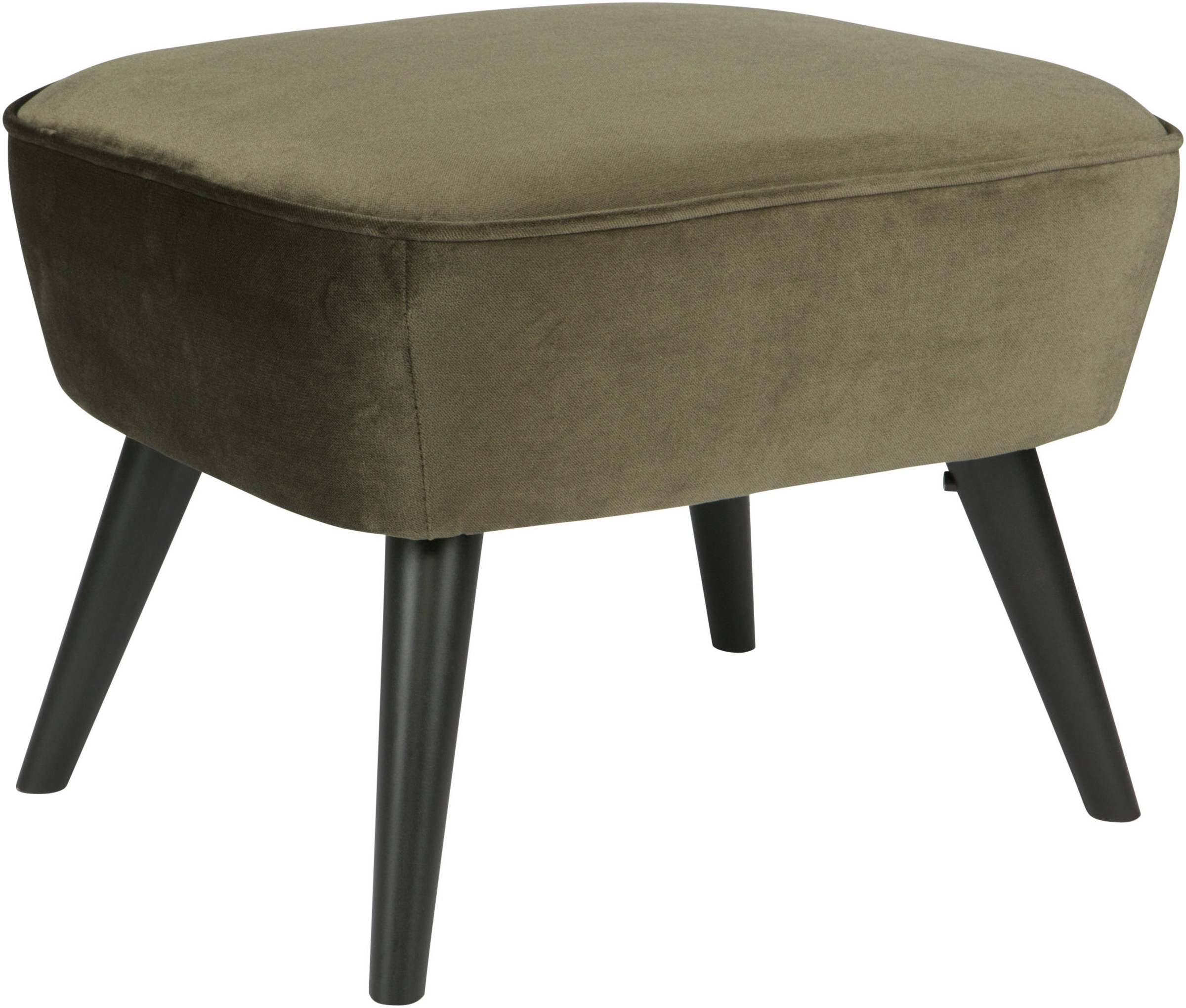 WOOOD Hocker »Sara«, mit Samtstoff gepolstert, rechteckige Form, H 41 cm x günstig online kaufen