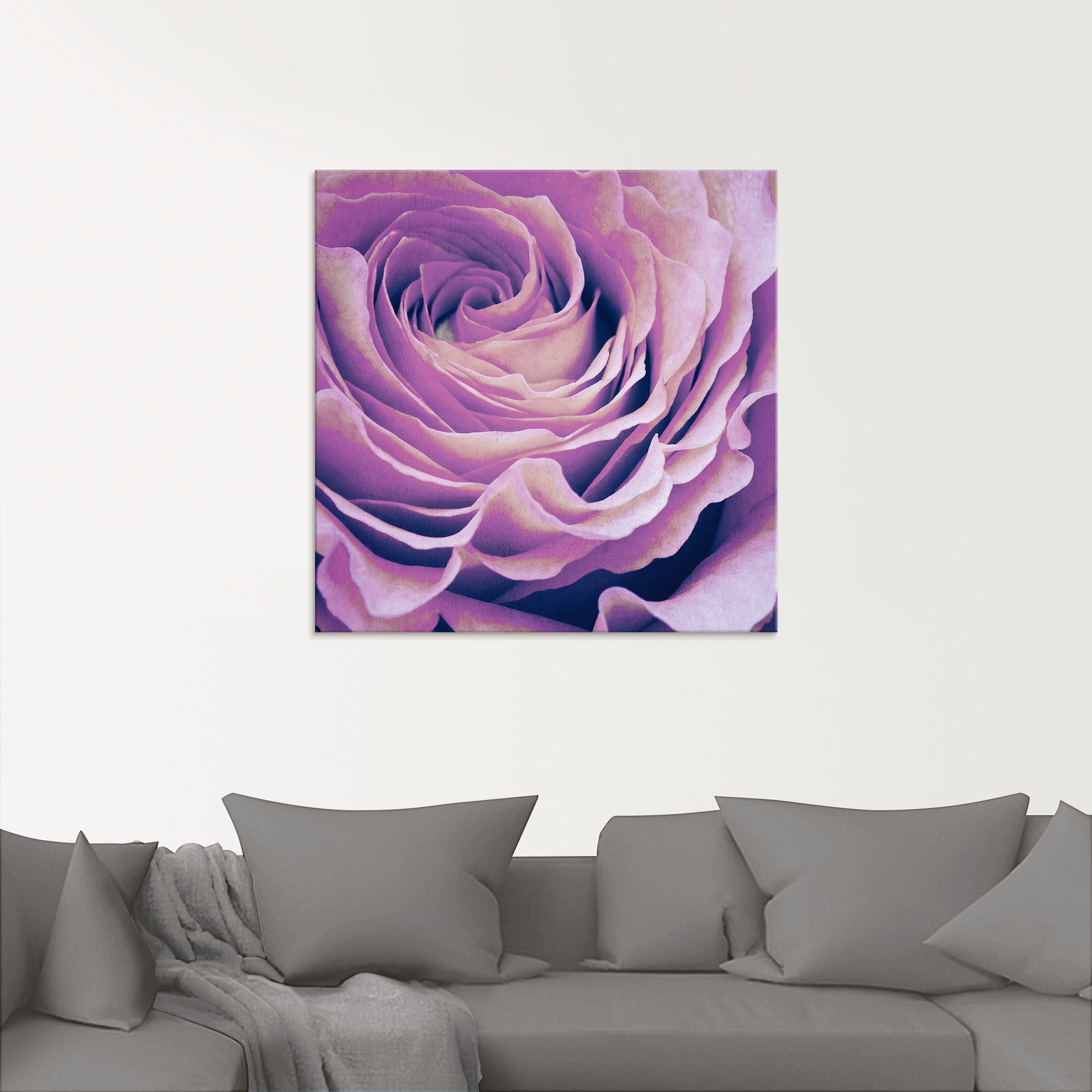 Artland Glasbild »Lila Rose«, Blumen, (1 St.), in verschiedenen Größen