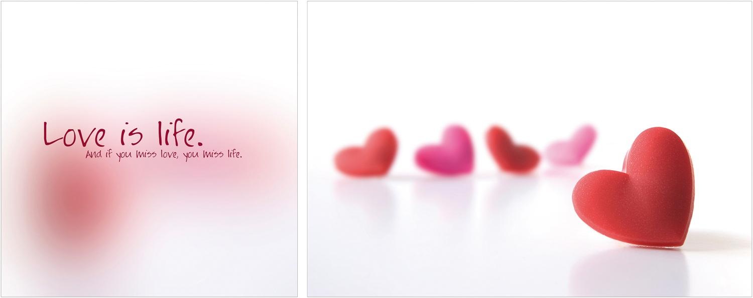 queence Leinwandbild »Love is Life«, Herz-Herzbilder-Kunst-Modern-Spa-Spa B günstig online kaufen