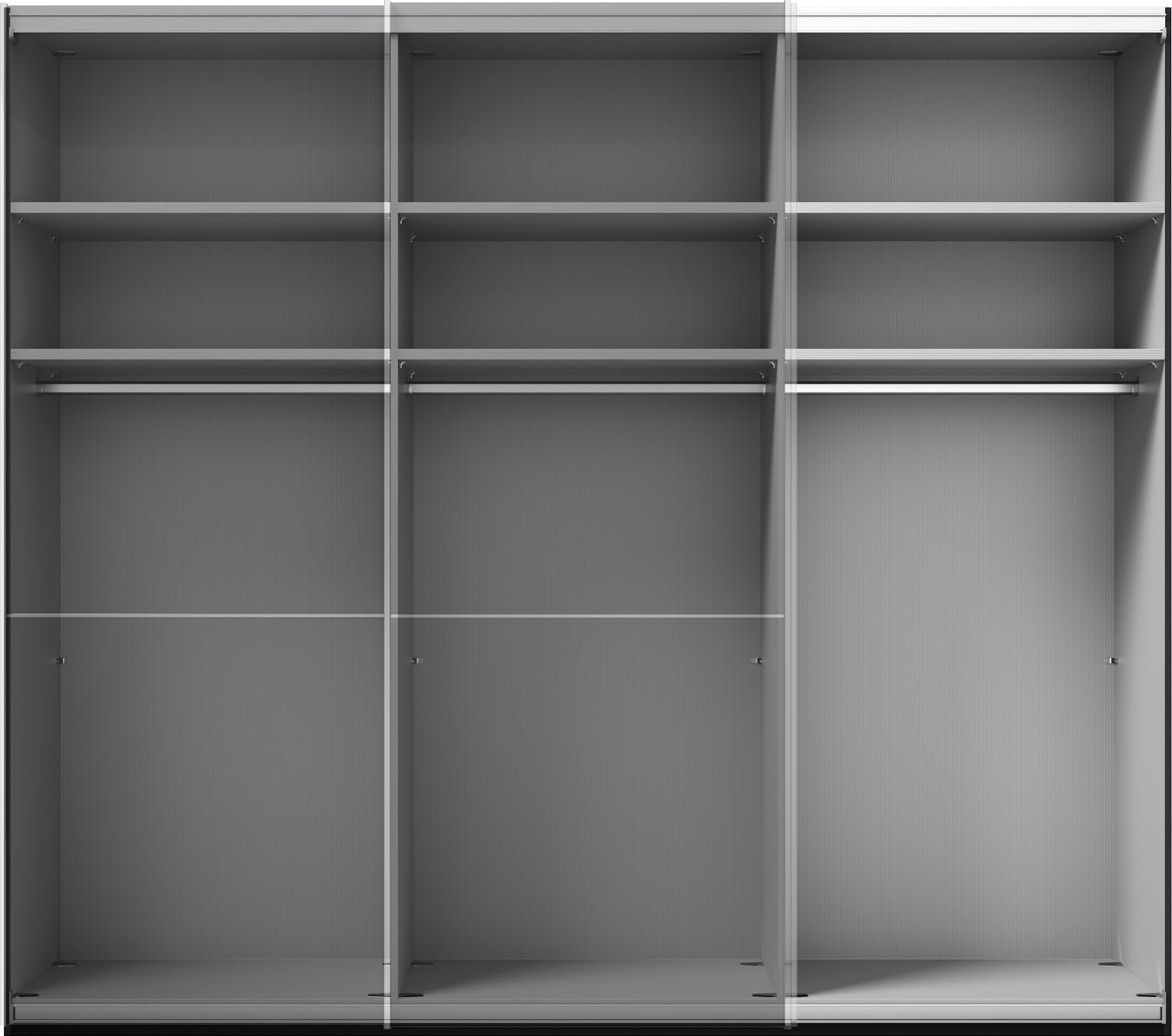 Musterring Schwebetürenschrank »Imola W«, inkl. Einlegeböden und Kleiderstangen, mit Glastüren und Aufleistungen