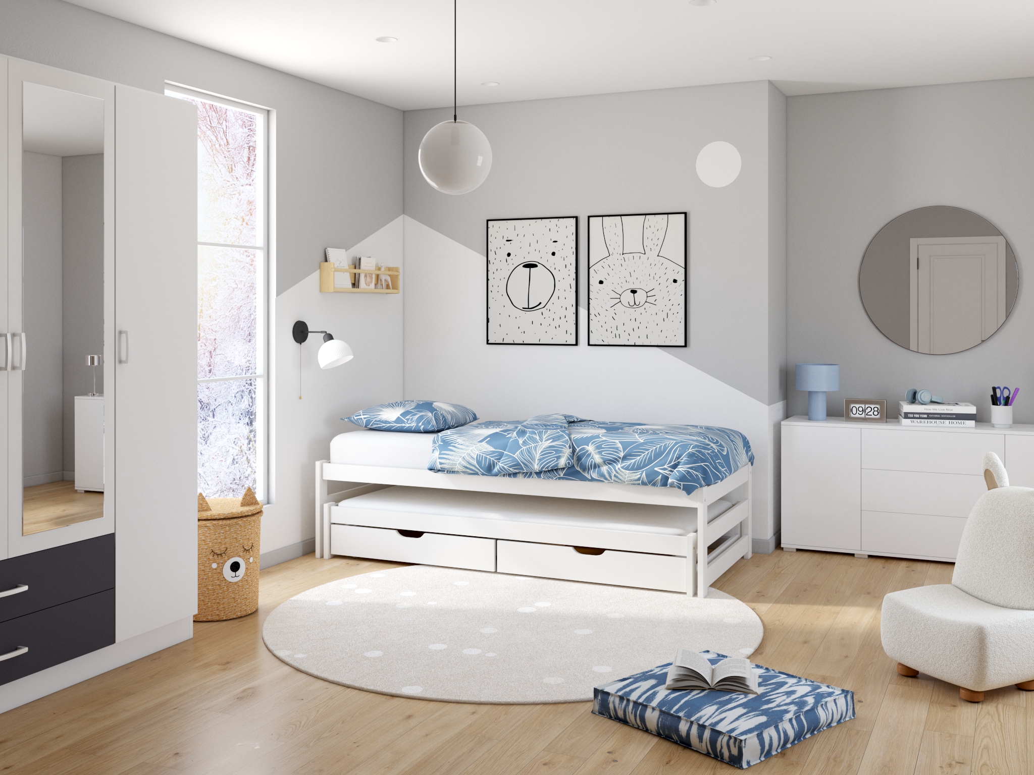 AMS Tischuhr »T1175« Büro, Wohnzimmer, Esszimmer