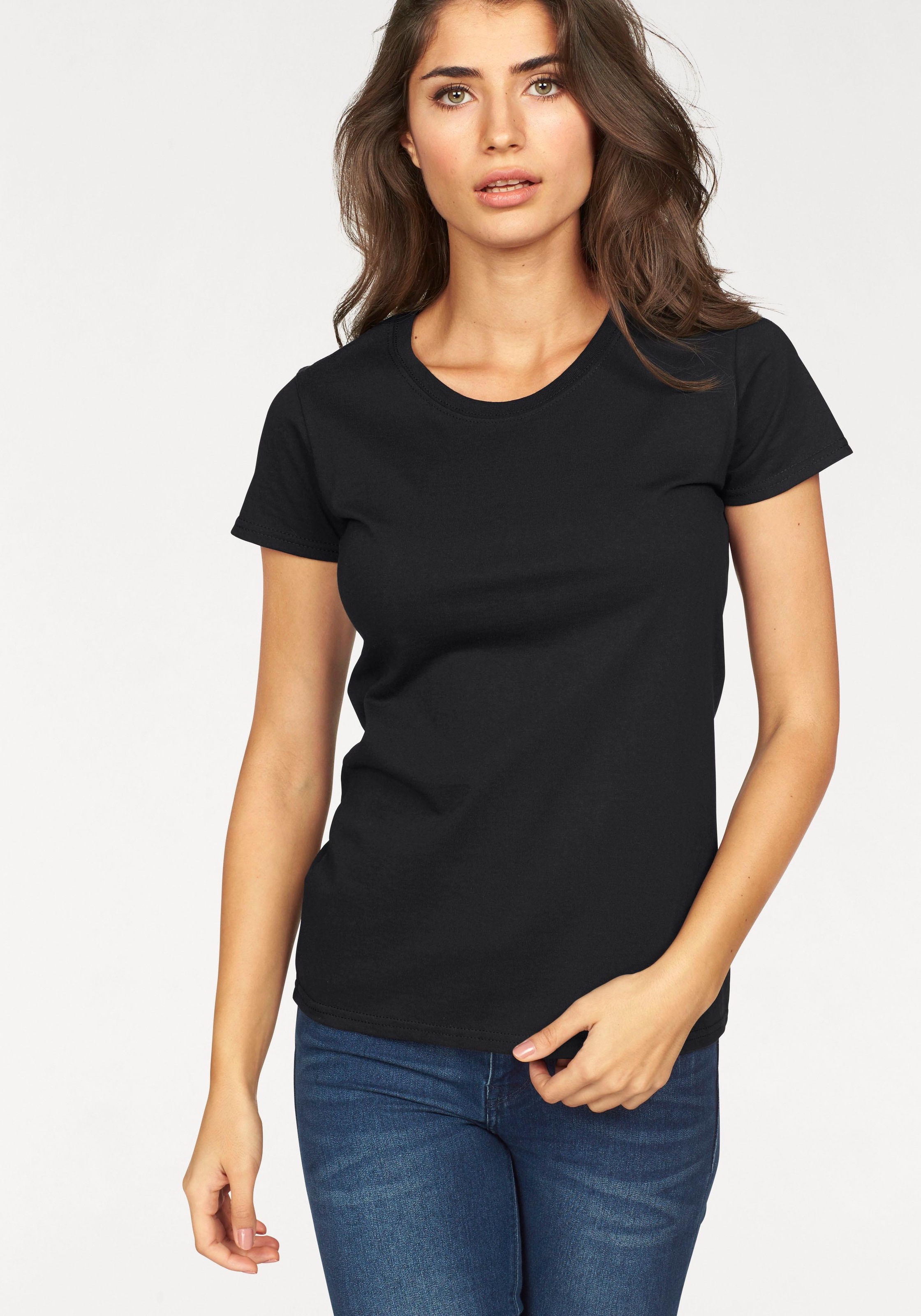 Fruit of the Loom Rundhalsshirt »Lady Fit Premium« Packung, 2er-Pack, 2 Stk.