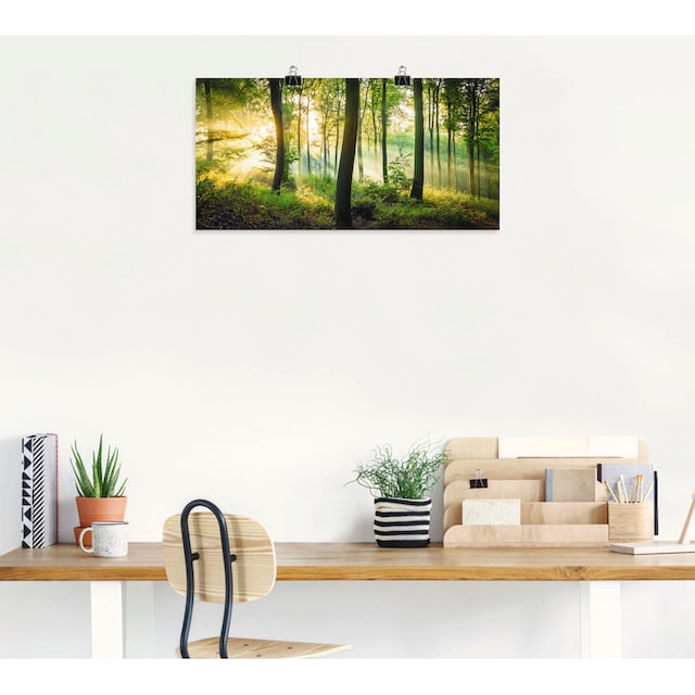 (1 Leinwandbild, Waldbilder, als Artland im versch. Poster Wald Raten Wandbild Größen St.), bestellen Wandaufkleber auf oder Alubild, II«, »Herbst in