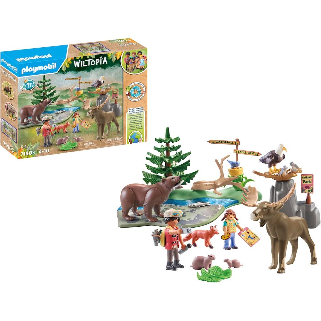 Playmobil® Konstruktions-Spielset »Wiltopia - Abstecher zu den Tieren Nordamerika (71403), Wiltopia«, (54 St.)